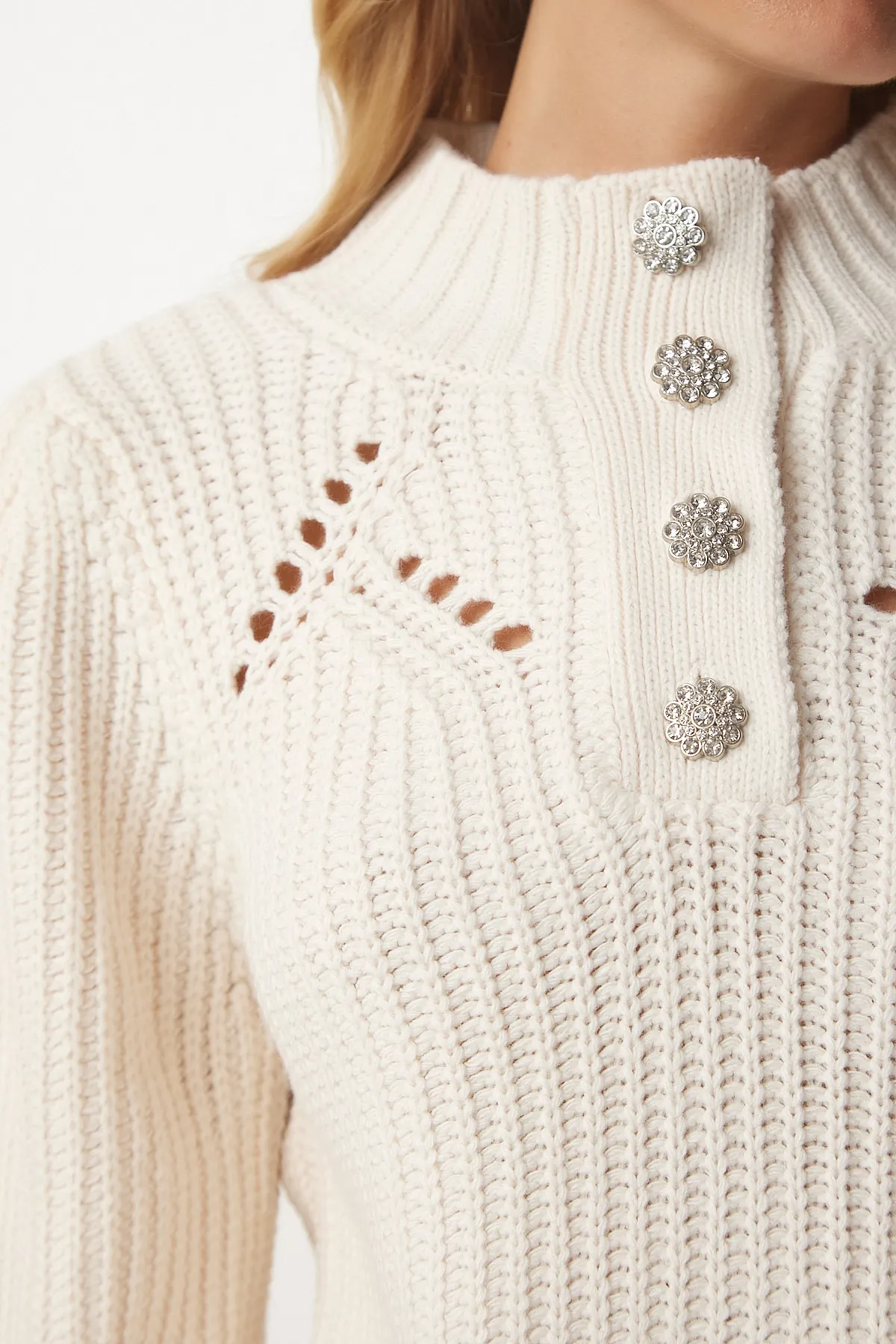 Happiness İstanbul  Pullover - Beige - Regular Fit
