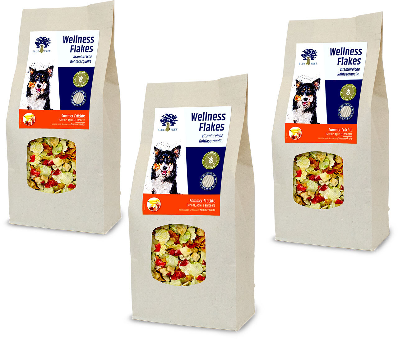 BLUE TREE Ergänzungsfutter & Aufzucht BLUE TREE Wellness Flakes 650g mit Früchten