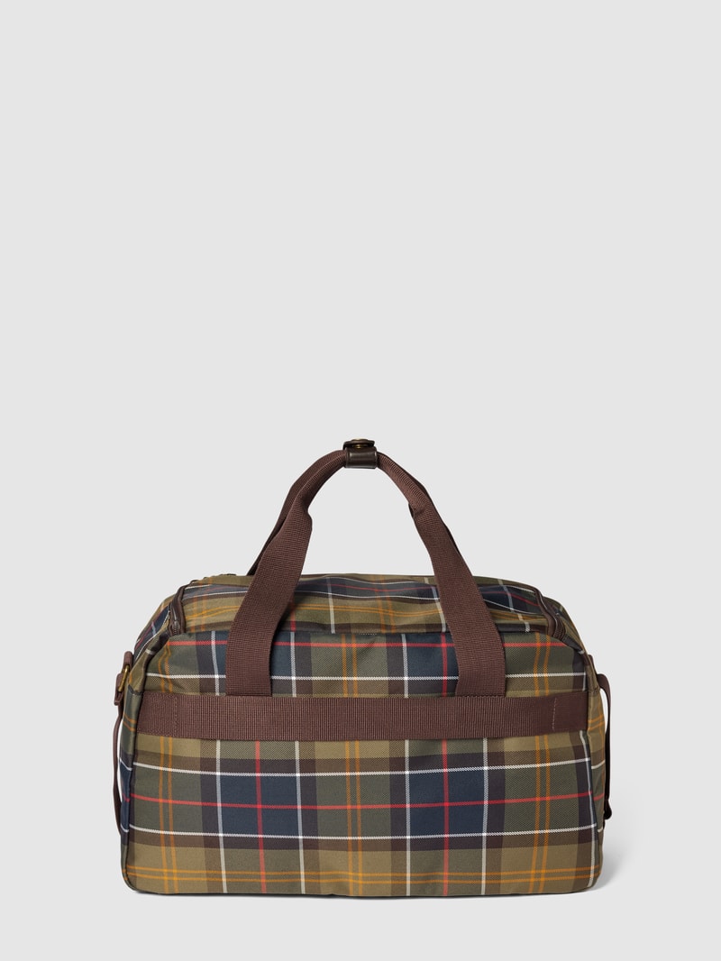 Weekender mit Tartan-Karo in olivgrün