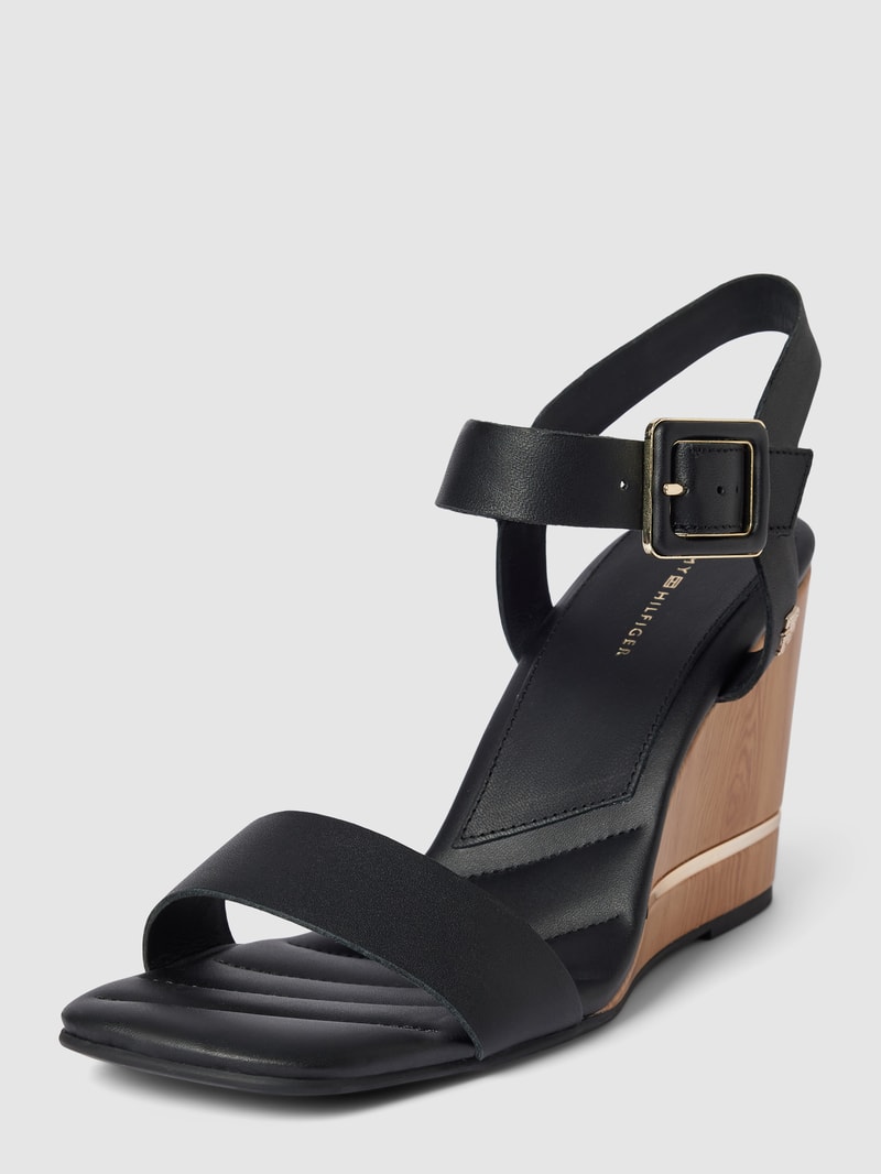 Wedges mit Label-Details Modell 'HARDWARE' in schwarz