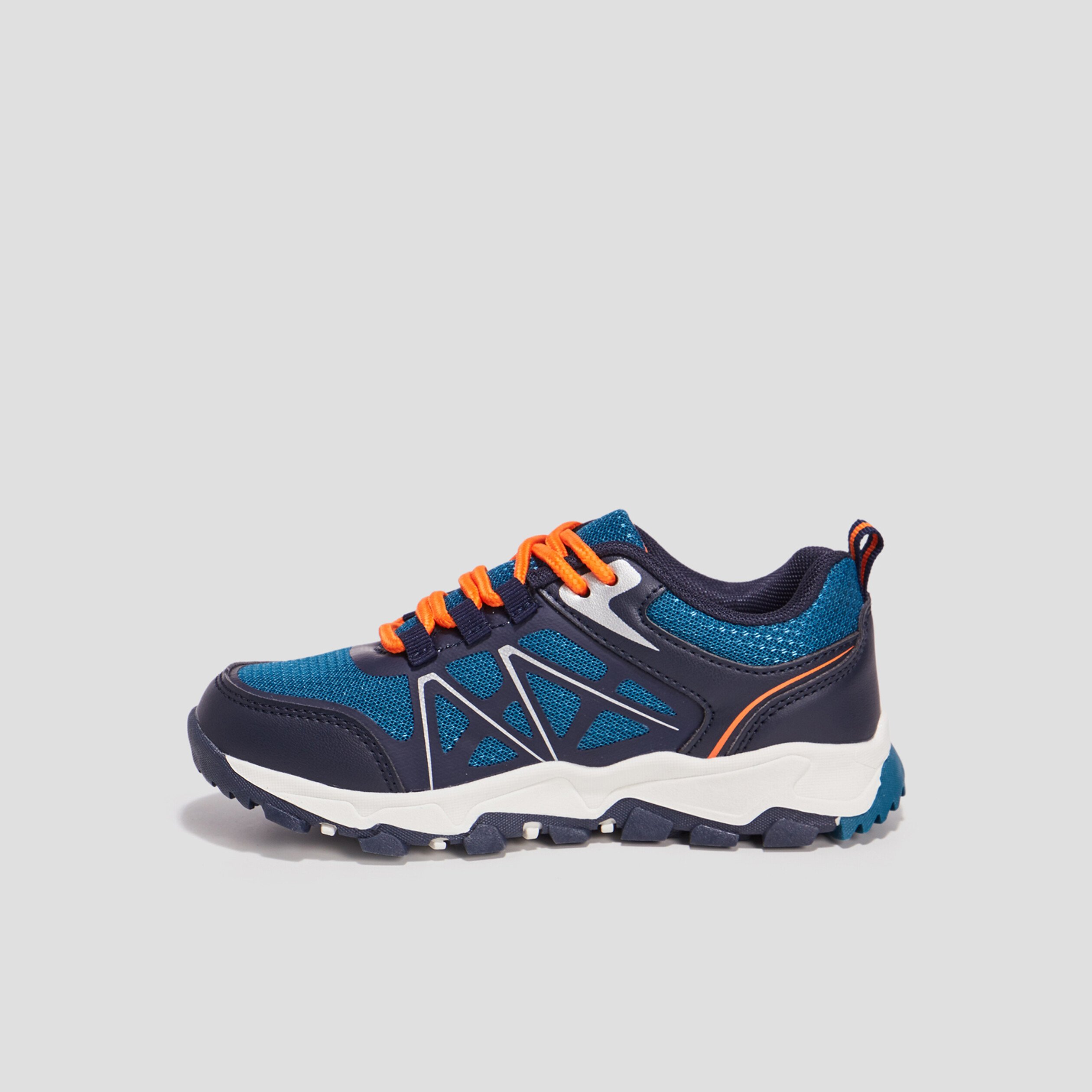 Baskets running à lacets Trappeur bleu garçon | La Halle