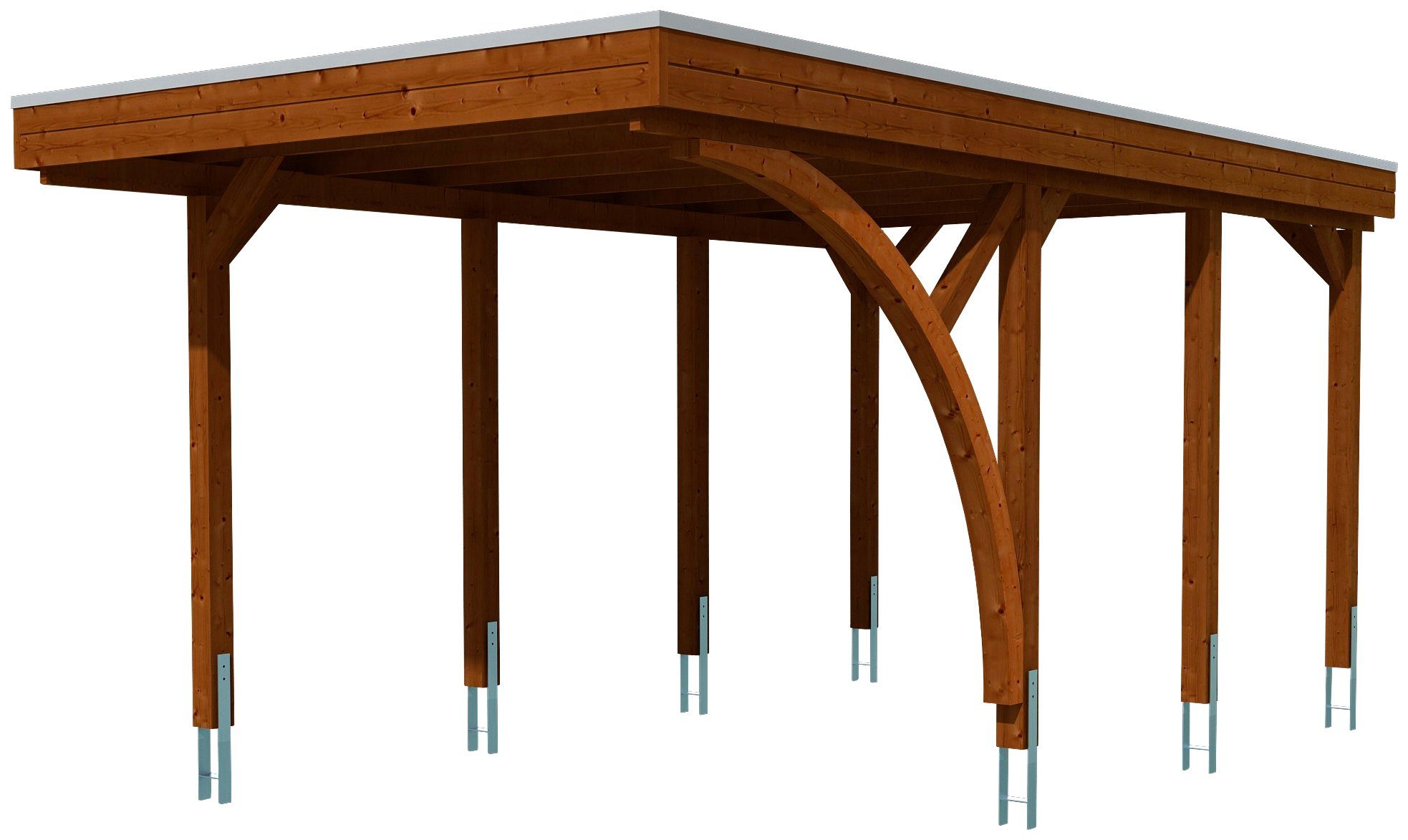 Skanholz Einzelcarport Friesland 5, BxT: 314x555 cm, 210 cm Einfahrtshöhe
