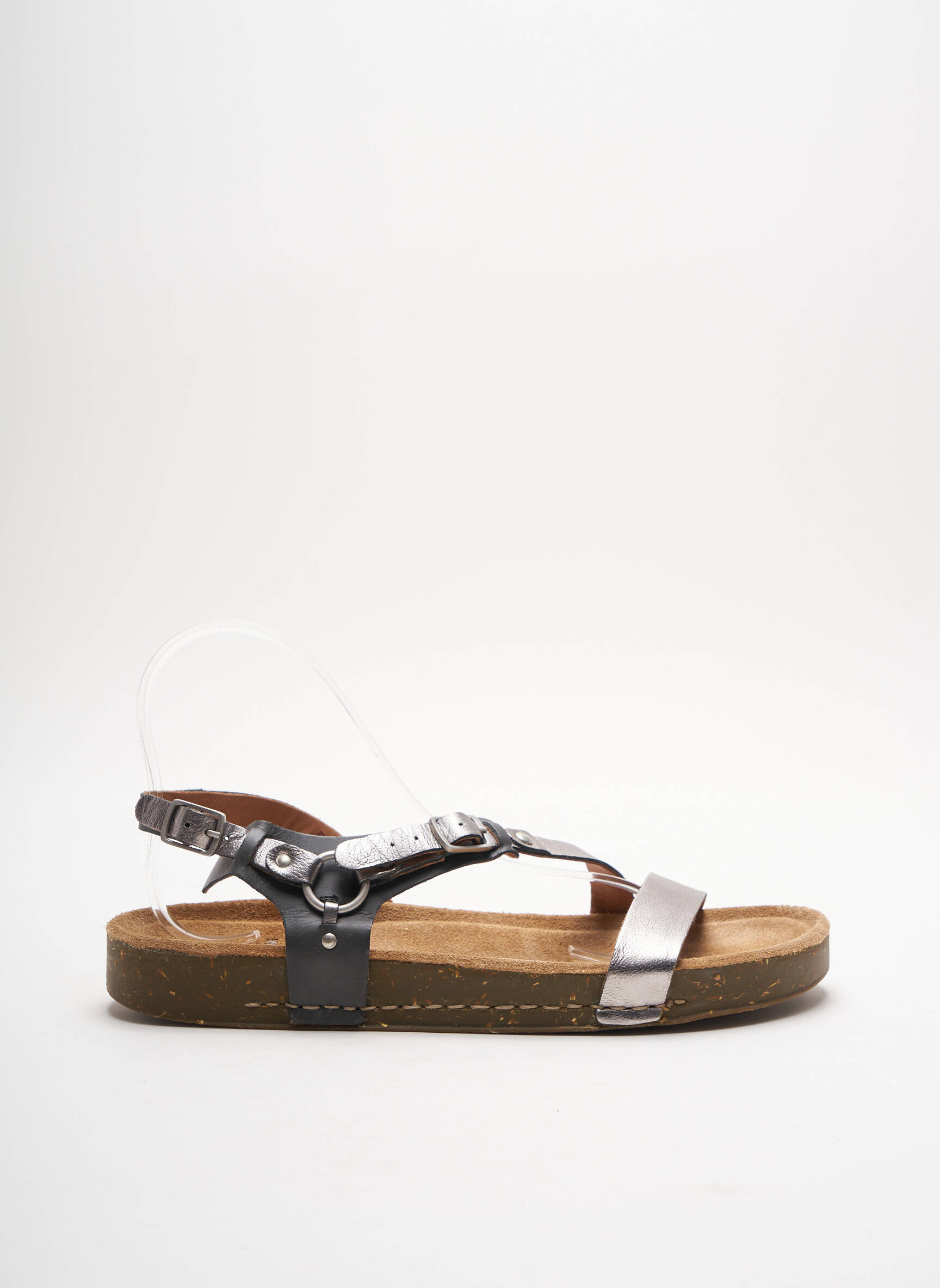 Palladium Sandales Nu Pieds Femme couleur gris