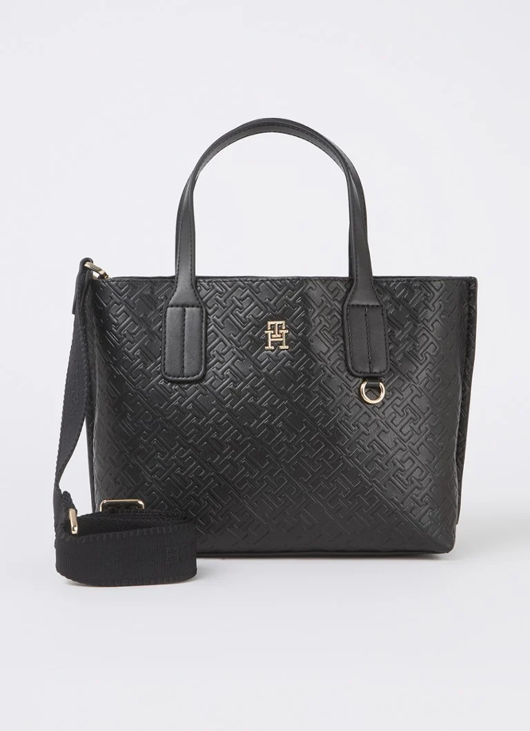 Tommy Hilfiger Textured handbag with detachable shoulder strap