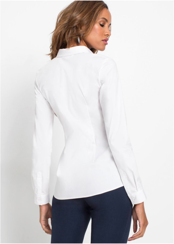 Bluse mit Leo-Satin Einsatz