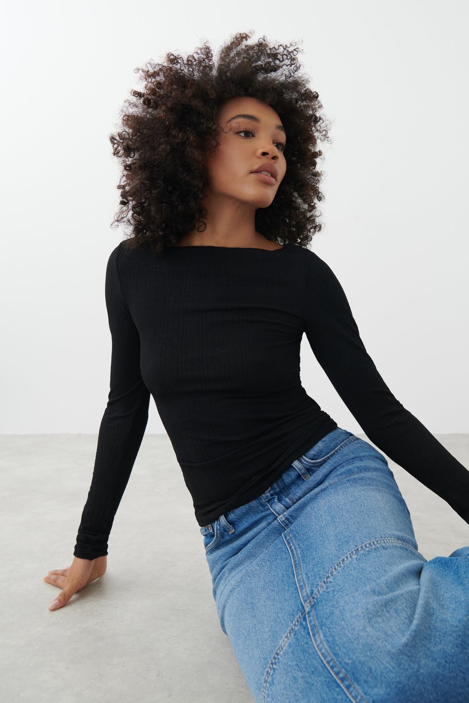 Longsleeve sheer top