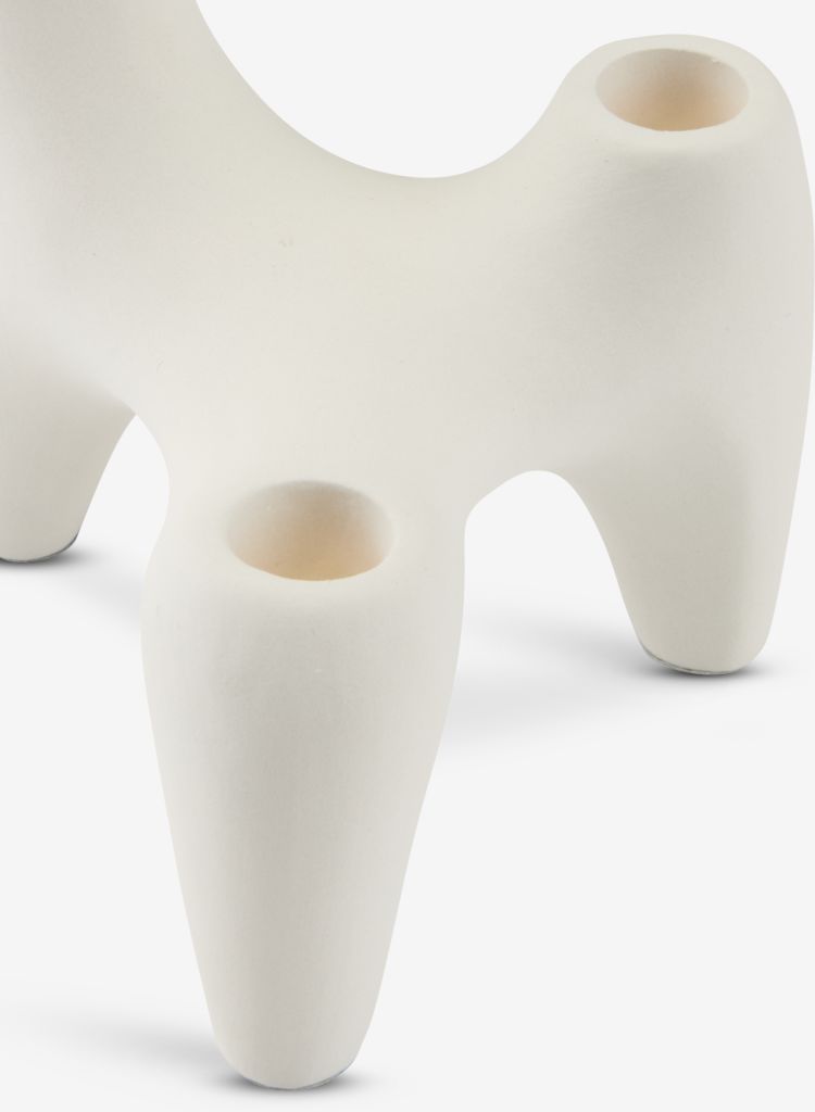 Castiçal VIGNIR VIGNIR L13xD16xH15cm branco