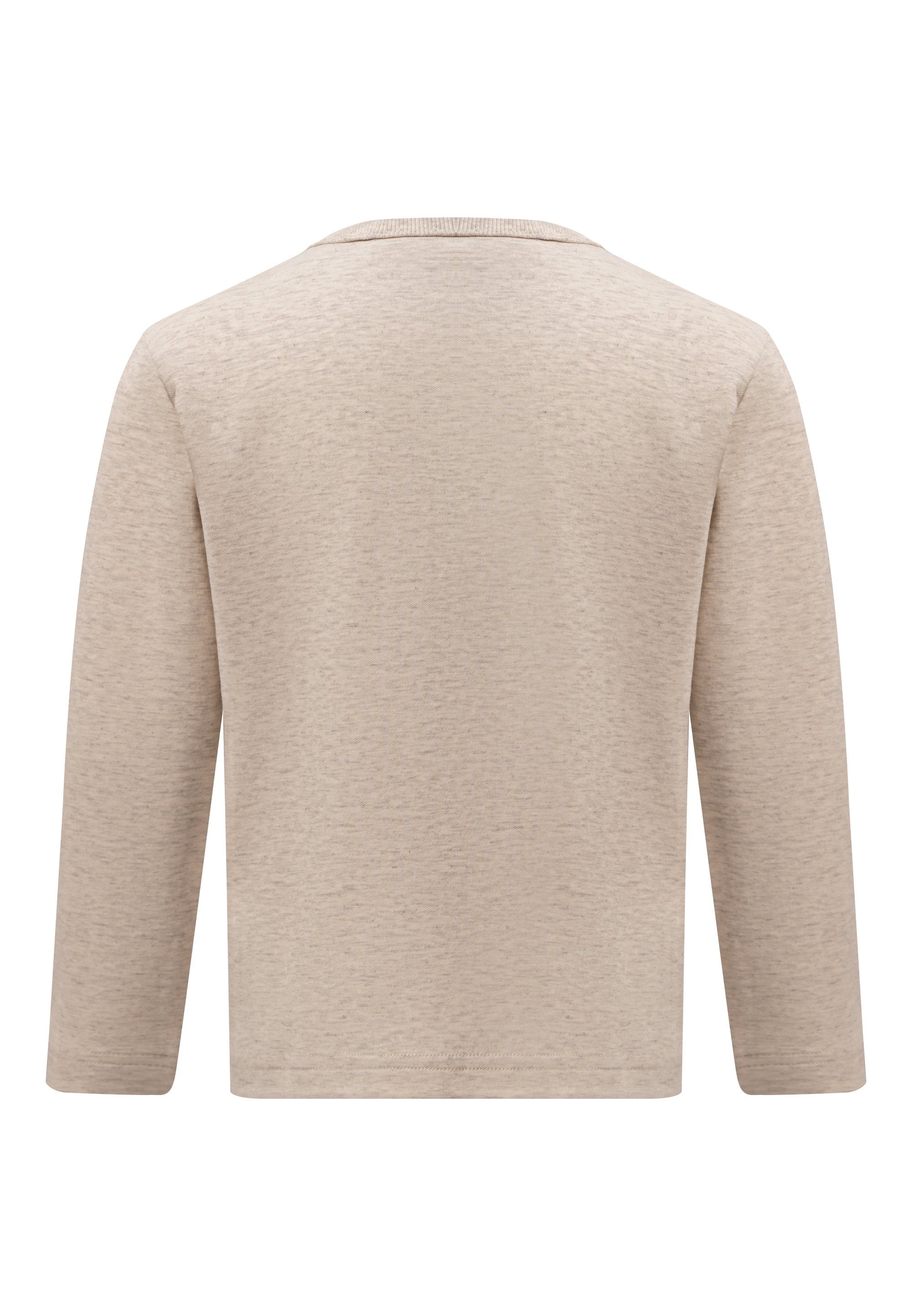 GIORDANO junior Langarmshirt mit stylischer Kontrast-Tasche