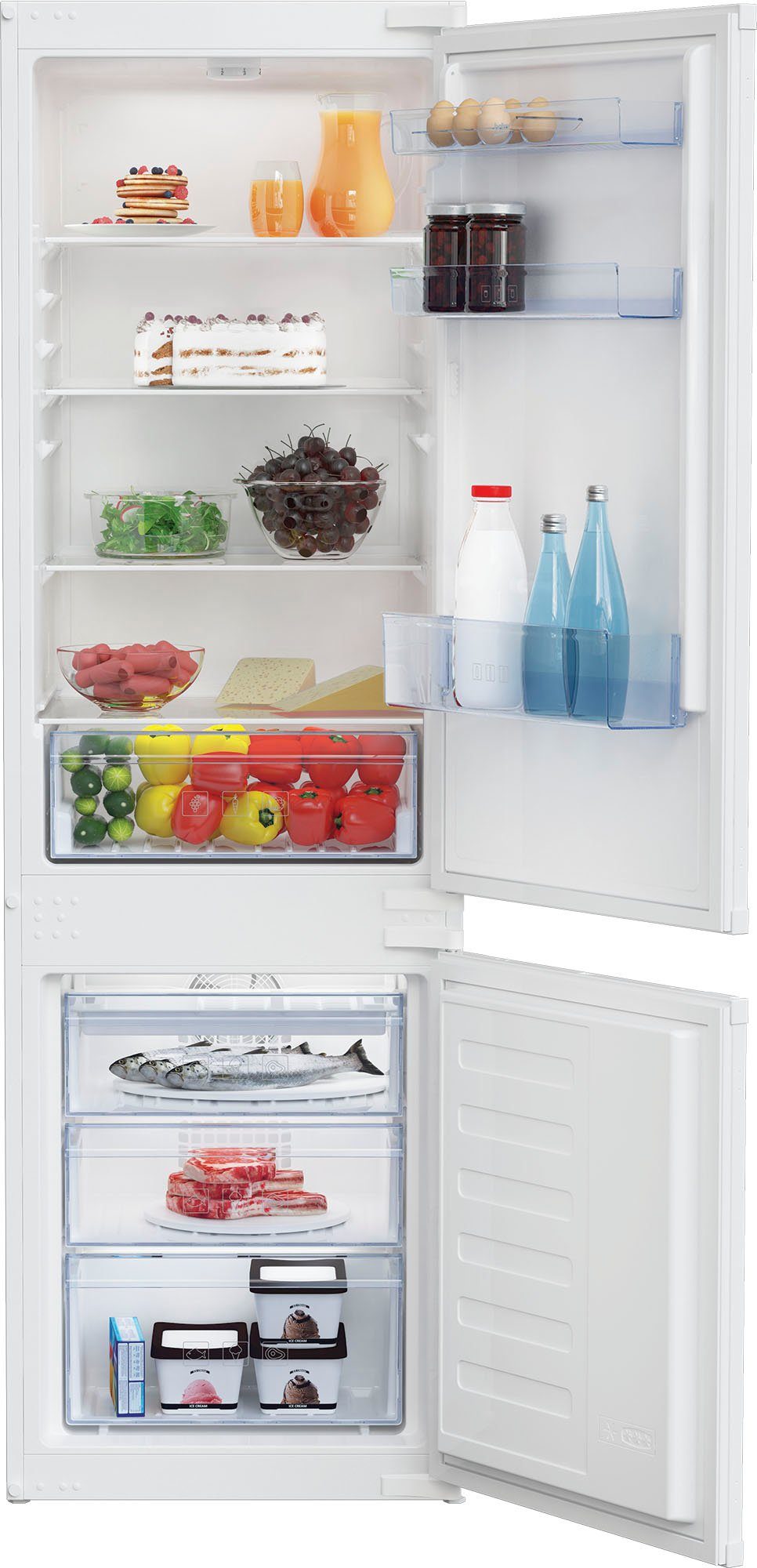 BEKO Einbaukühlgefrierkombination BCNA275K3SN, 177,5 cm hoch, 54 cm breit
