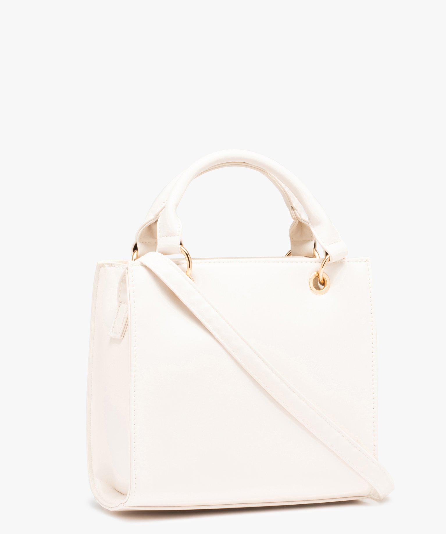 Sac à main femme à motif matelassé graphique blanc | GEMO