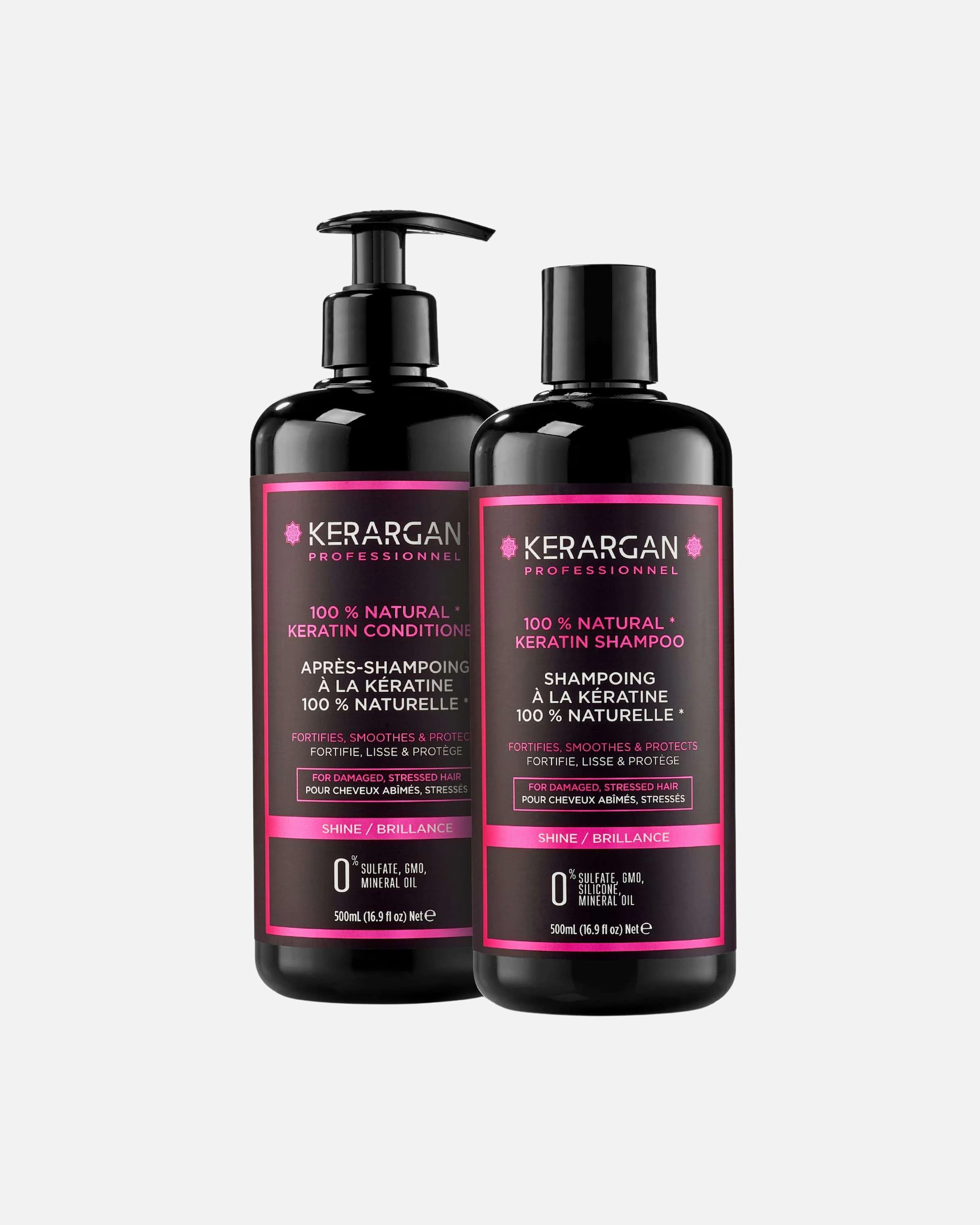 Kerargan - Ultra Repair Duo šampūns un kondicionieris ar keratīnu bojātiem un saspringtiem matiem
