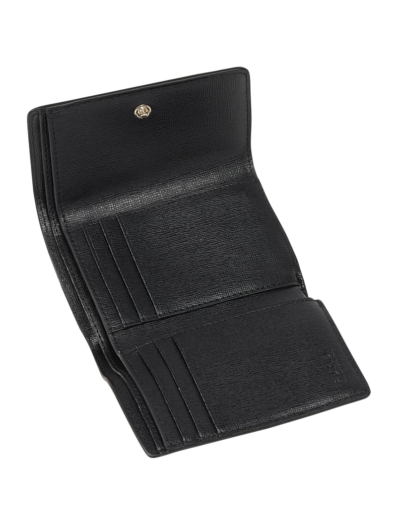 Portemonnaie aus Leder in schwarz