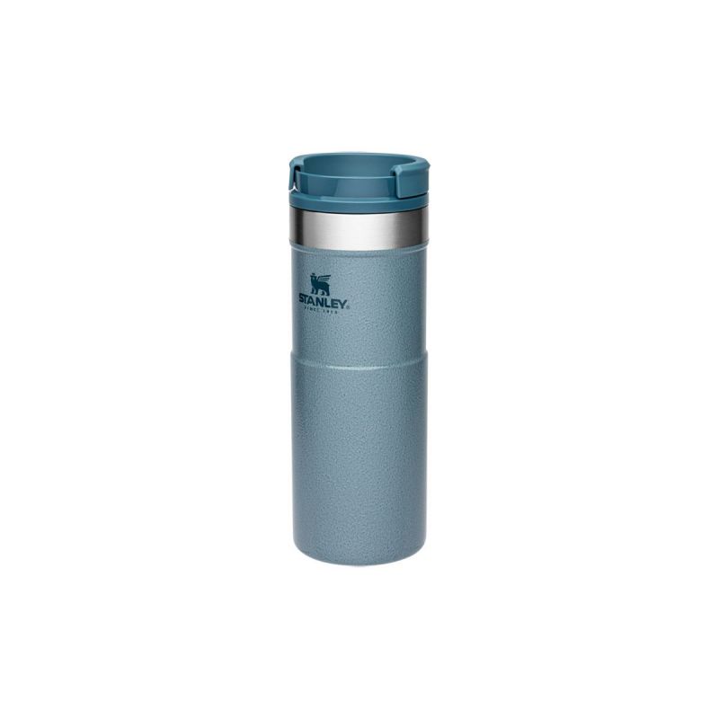 Thermo-Fahrradflasche, Stanley Classic Neverleak Travel Mug 16oz \/ 470ml Hammertone Ice
