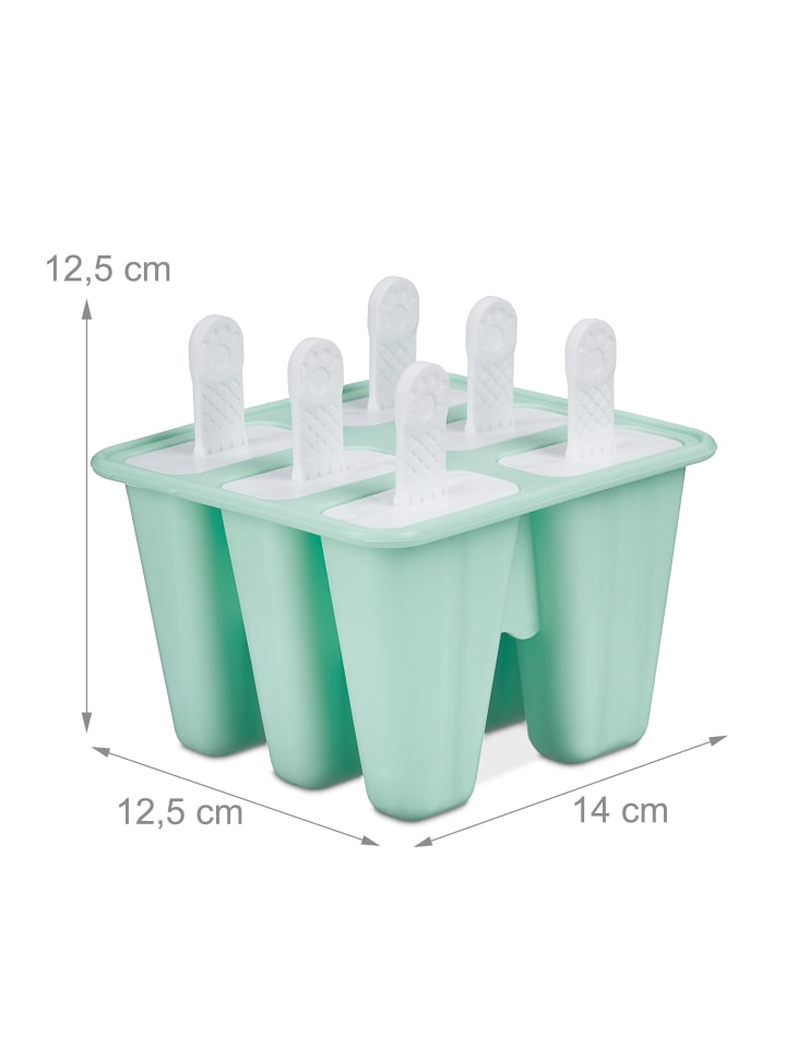 relaxdays 6x Eisform in Türkis/ Weiß günstig kaufen onesize