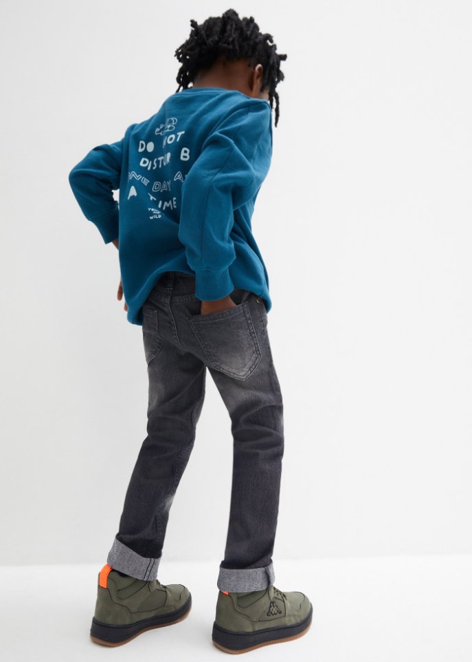 Jungen Jeans mit Graffiti Print, Slim Fit
