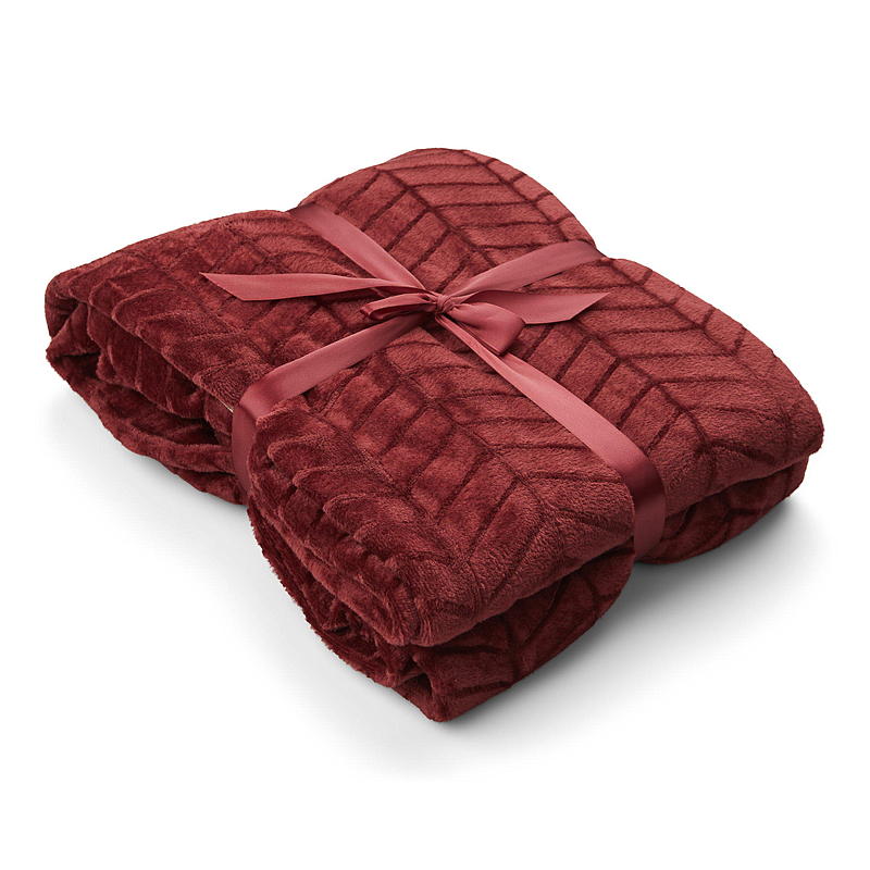 Home Pledd 150x200 cm flanellfleece rød