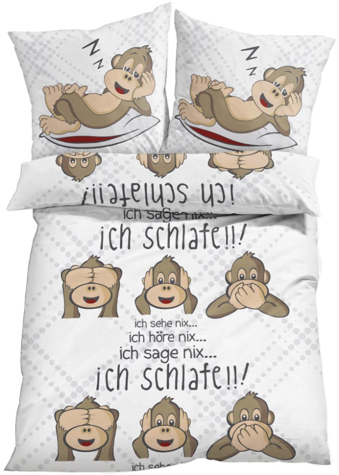 Bettwäsche mit Affen