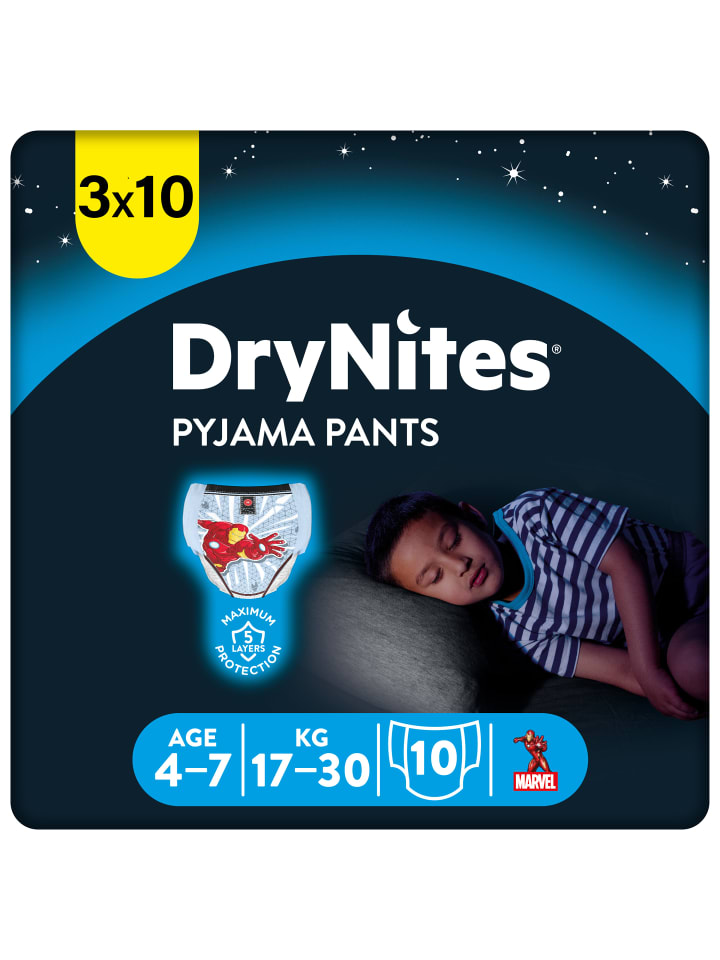 DryNites Windeln Windelhosen Jungen 4-7 J. (17-30kg) 30 Stk günstig kaufen onesize