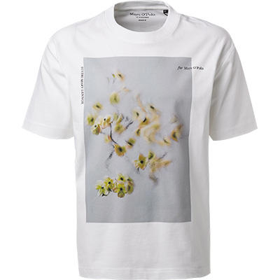 Marc O'Polo, T-Shirt, Relaxed Fit, Bio Baumwolle, weiß