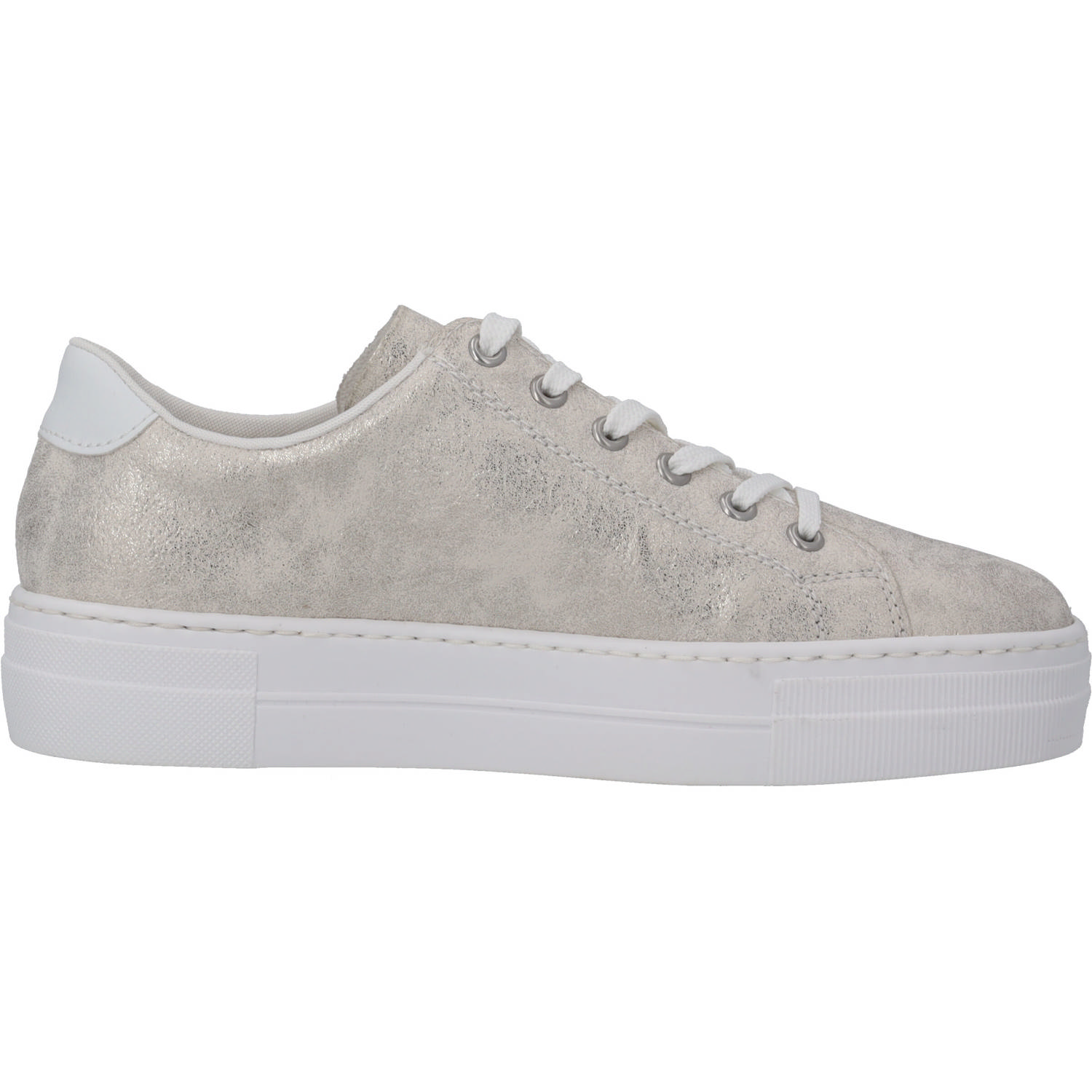 Rieker N49W1, Schnürschuhe, Damen, beige-gold/weiss