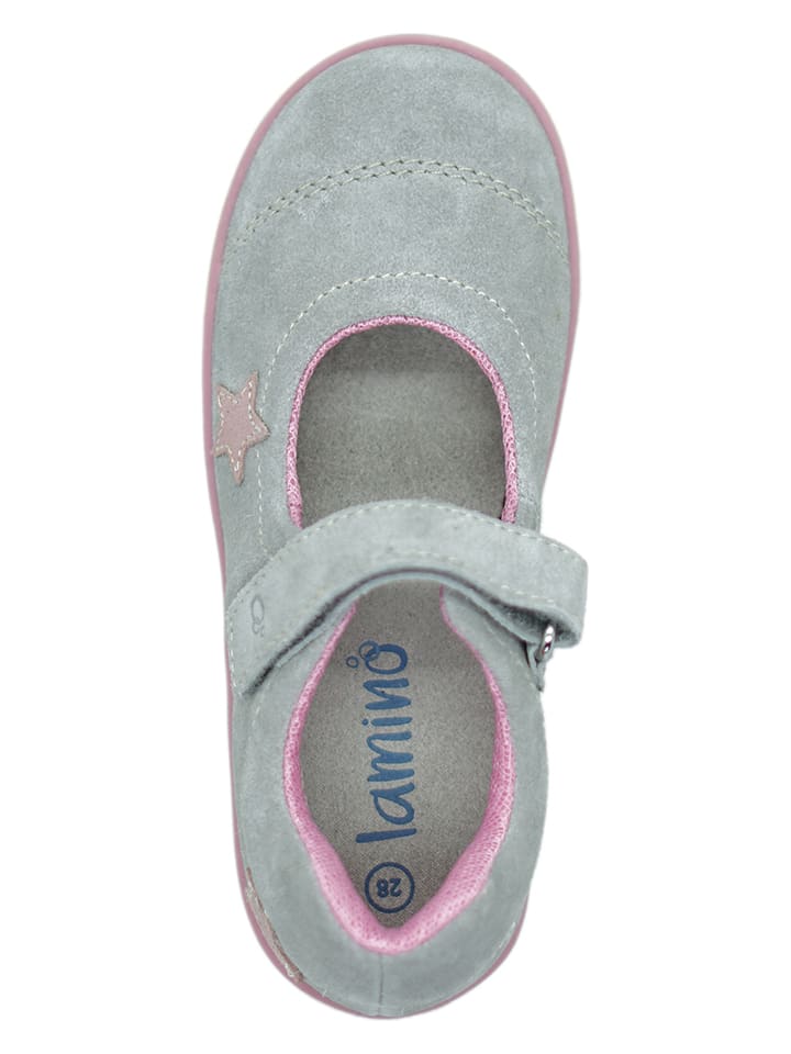 lamino Leder-Ballerinas in Grau günstig kaufen