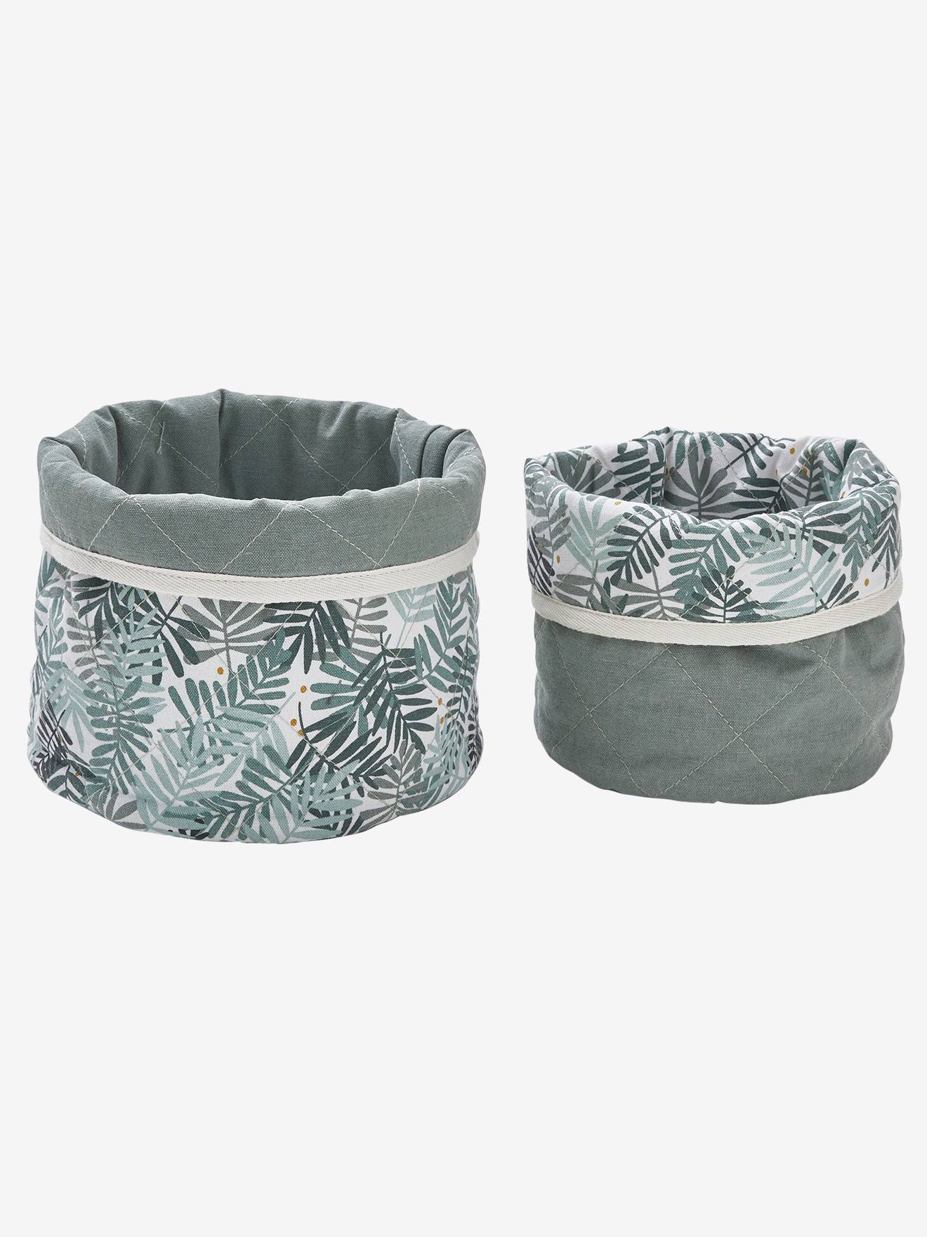 Lot de 2 paniers réversibles HANOÏ beige