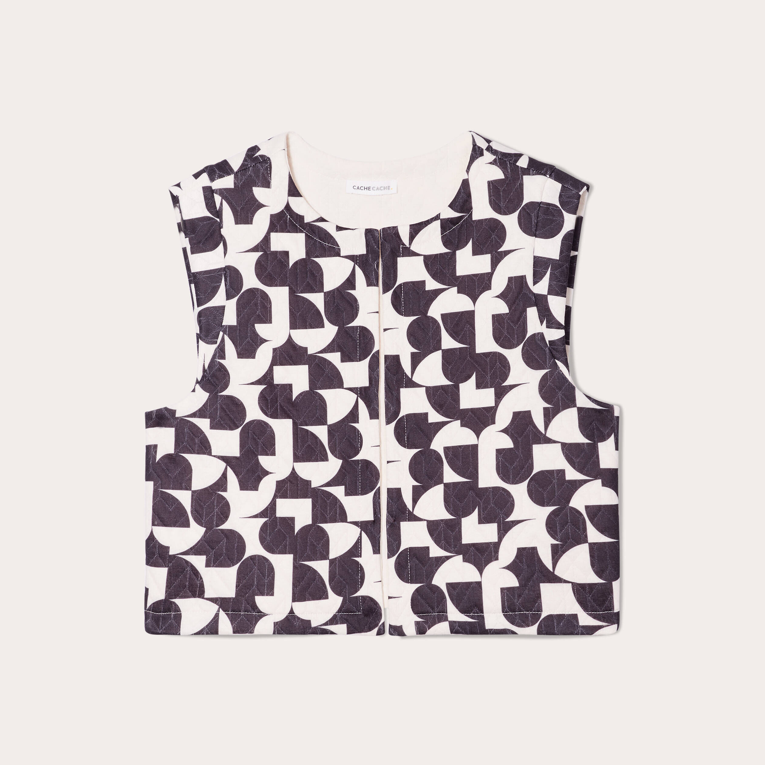 Veste sans manches matelassée ecru femme | Cache Cache