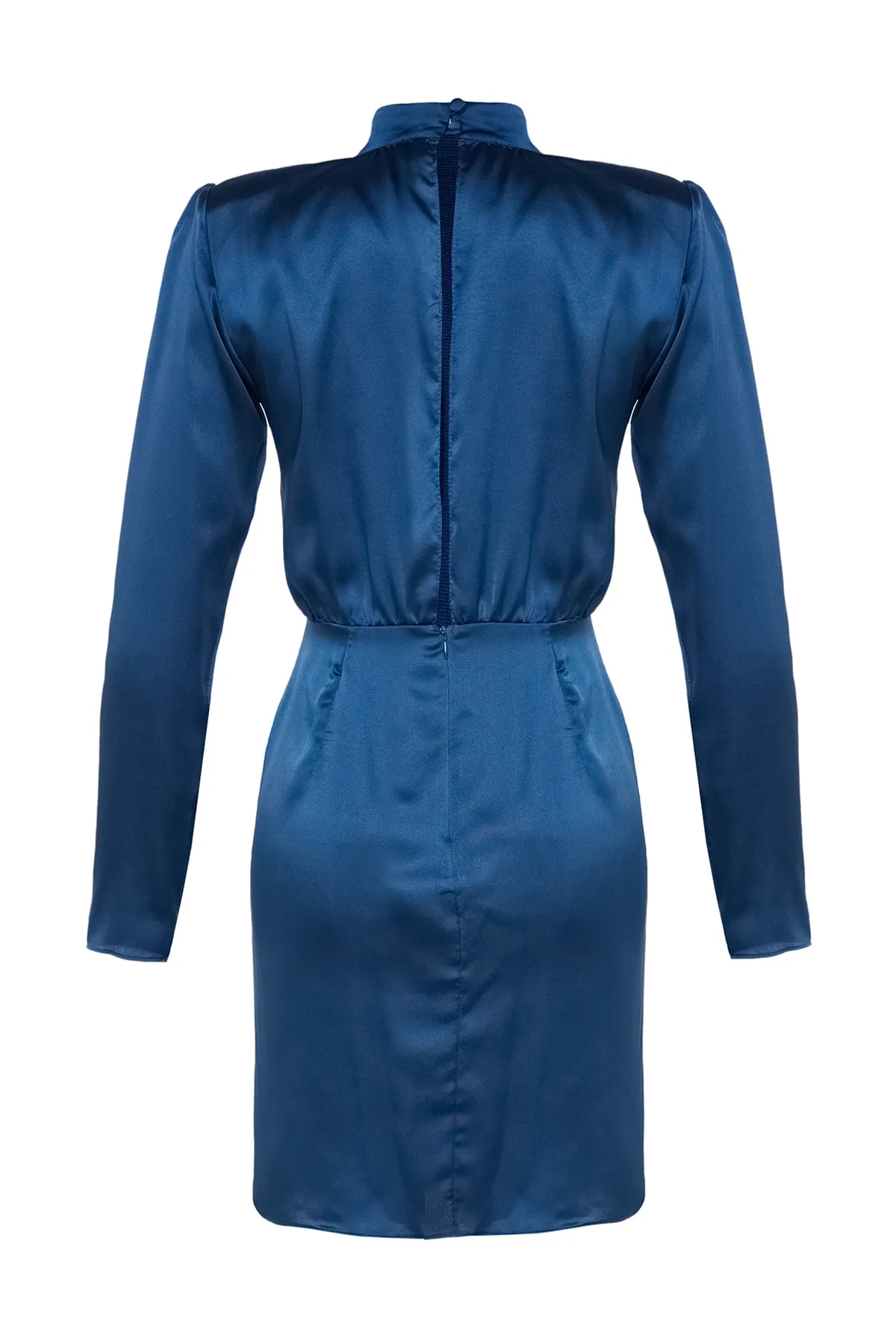 Trendyol Collection  Saks Zweireihiges Abendkleid aus gewebtem Satin TPRAW22EL1217
