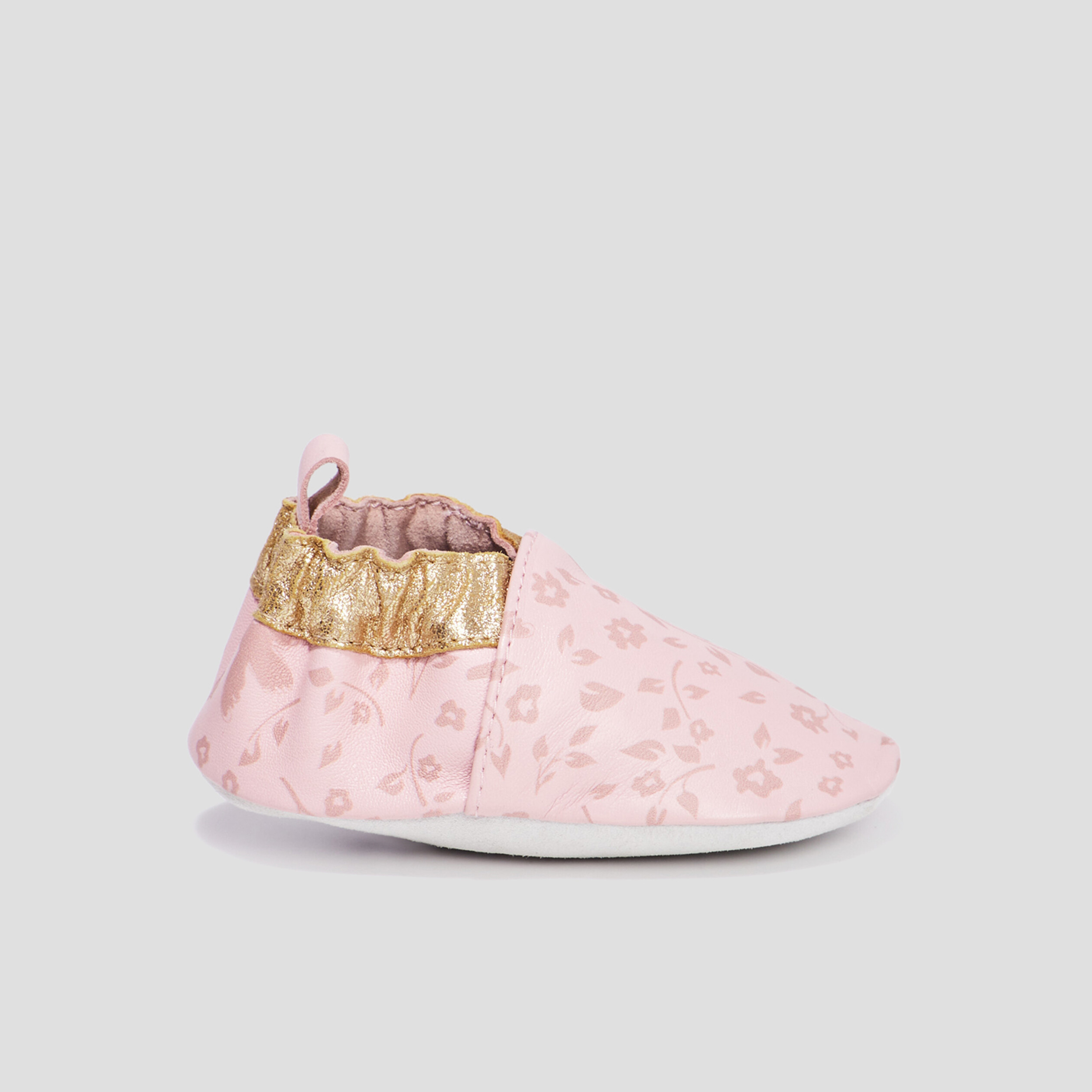 Bottillons en cuir à paillettes rose bébé fille | La Halle