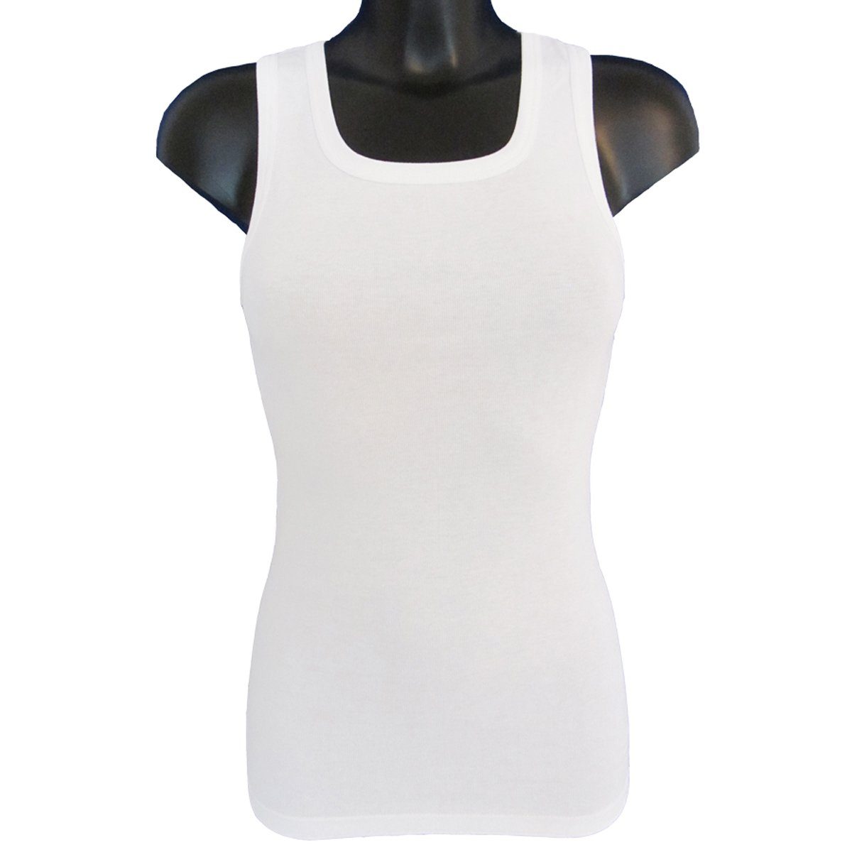 HERMKO Achseltop 17325 Damen Longshirt - Unterhemd softweich Dank Baumwolle / Modal
