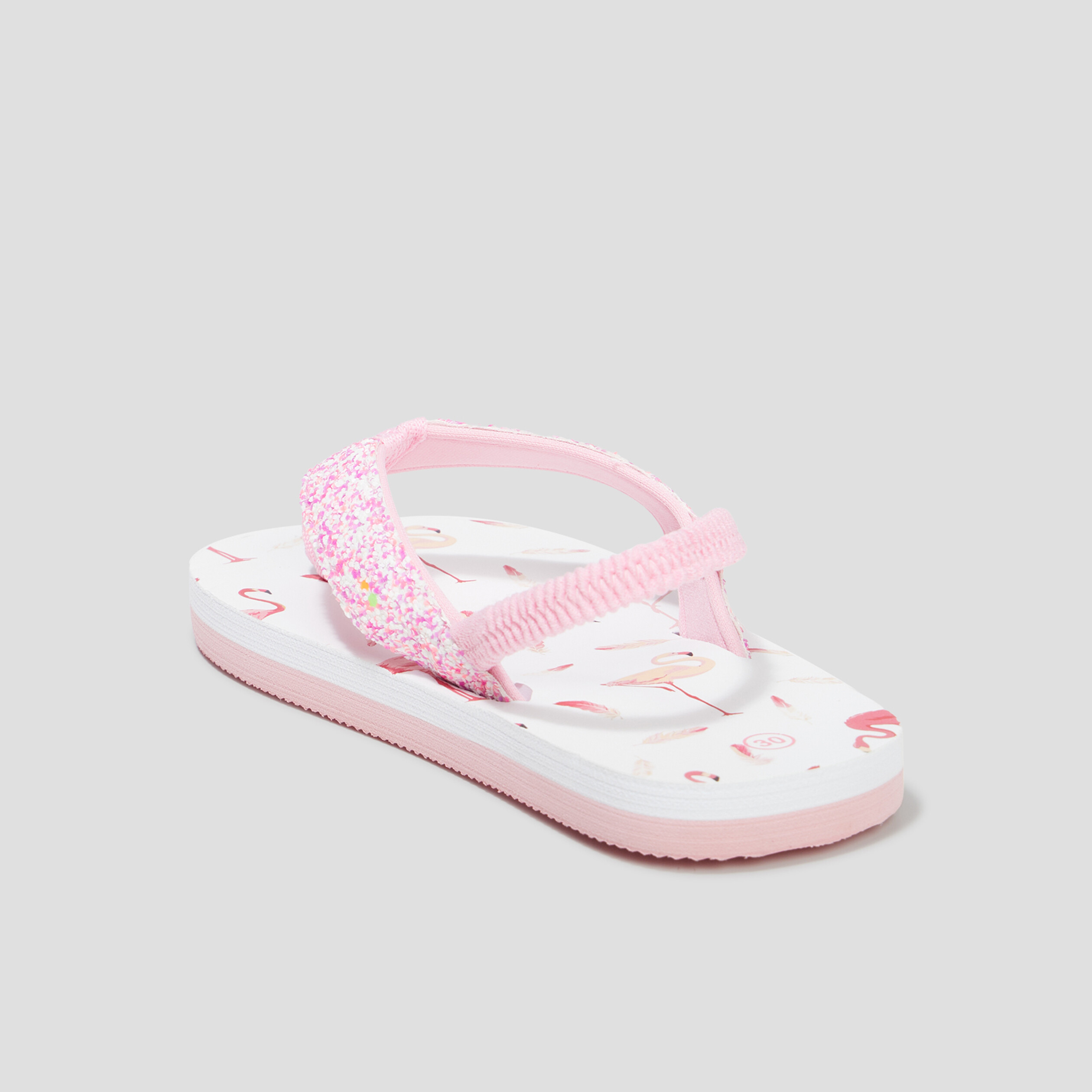 Tongs à brides élastiquée pétales rose fille | La Halle