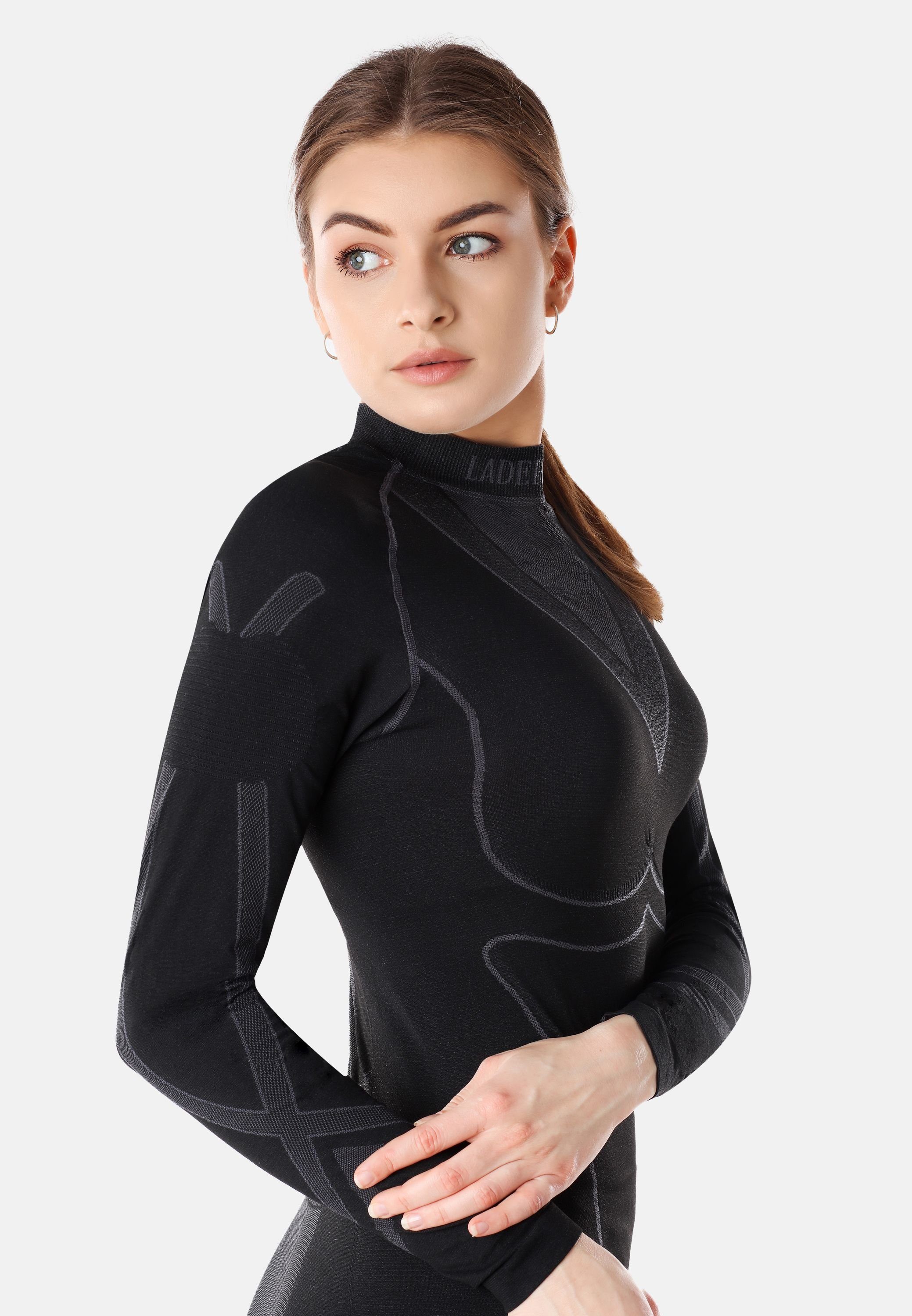 Ladeheid Funktionsunterhemd Damen Funktionsunterwäsche langarm Shirt Thermoaktiv LAGI004
