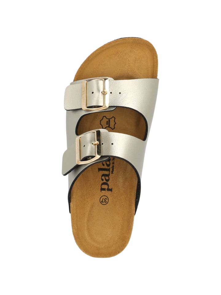 palado Plateau-Pantoletten in gold/schwarz günstig kaufen