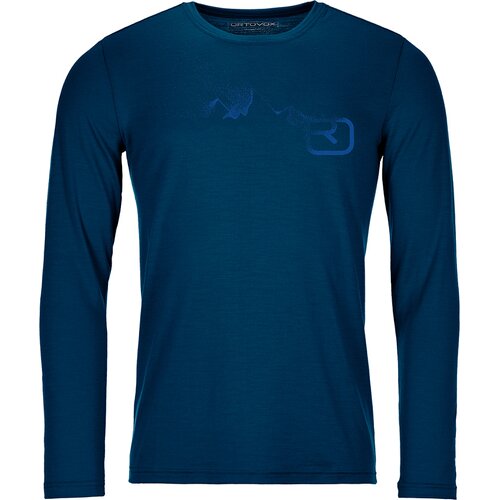 HERREN SHIRT 185 MERINO LOGO SPRAY LS M