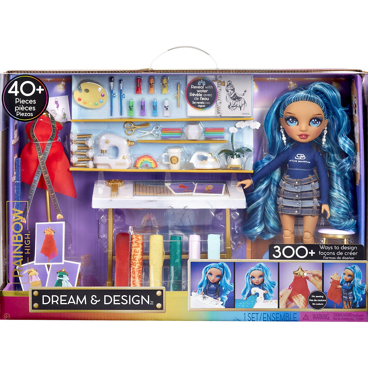 Rainbow High Dream & Design Fashion Studio Playset + Skyler Puppe Serie 1