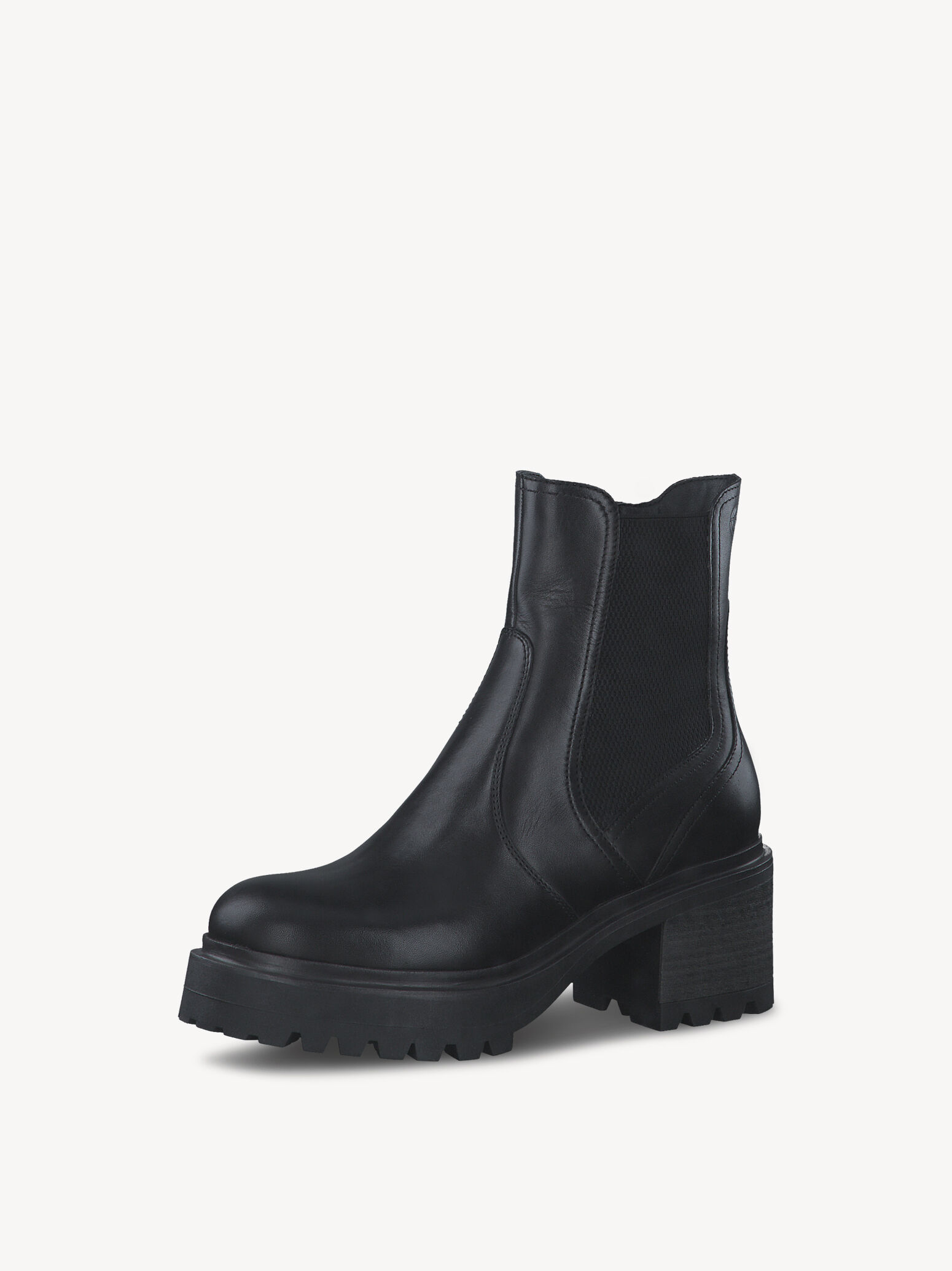 Bottine en cuir - noir doublure chaude