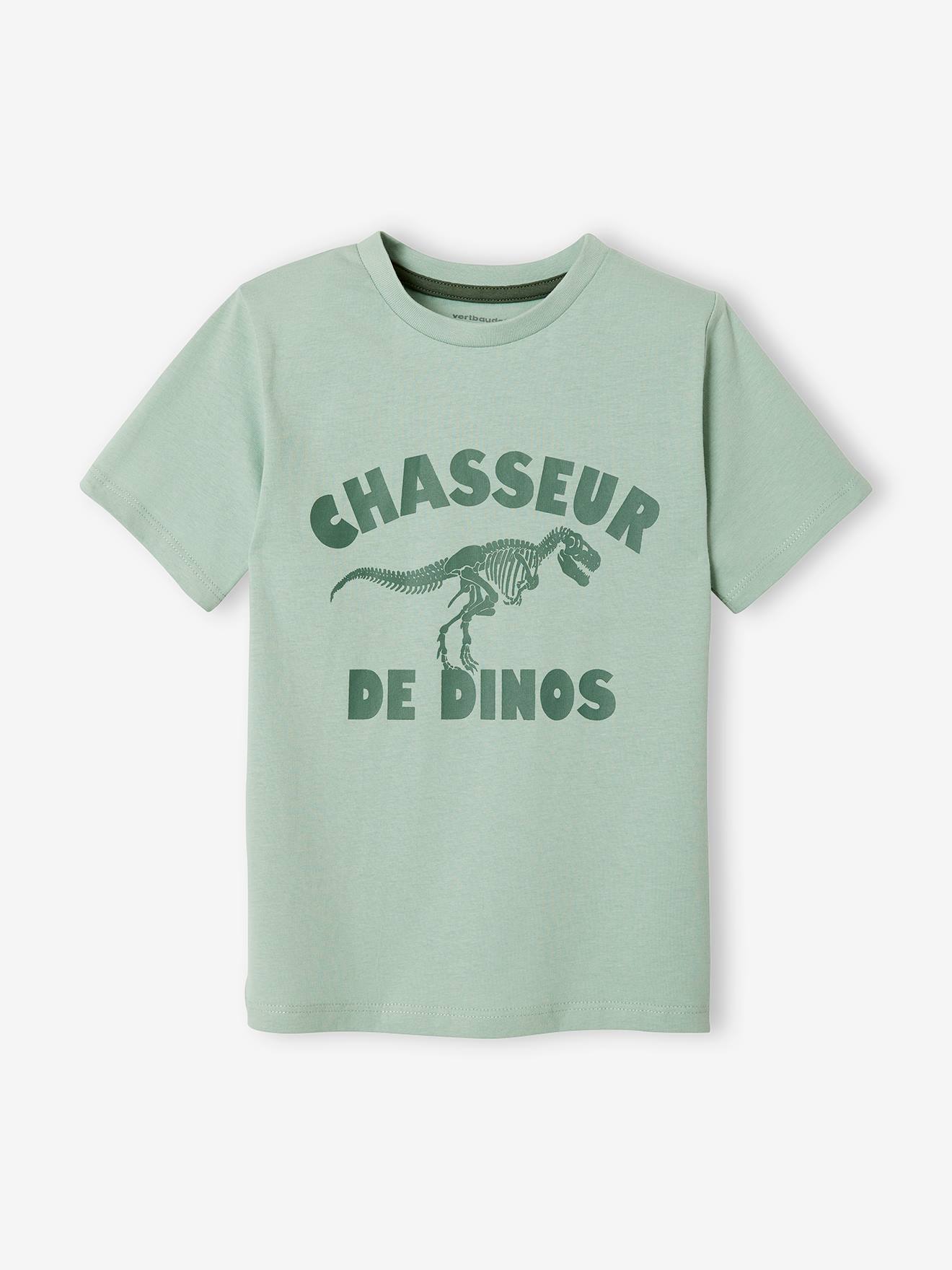 Vertbaudet Jungen T-Shirt mit Schriftzug oder Print BASIC Oeko-Tex - wollweiß