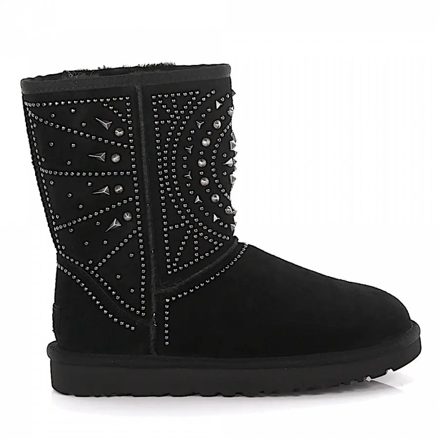 UGG - Snowboots Lammleder Nieten schwarz - schwarz