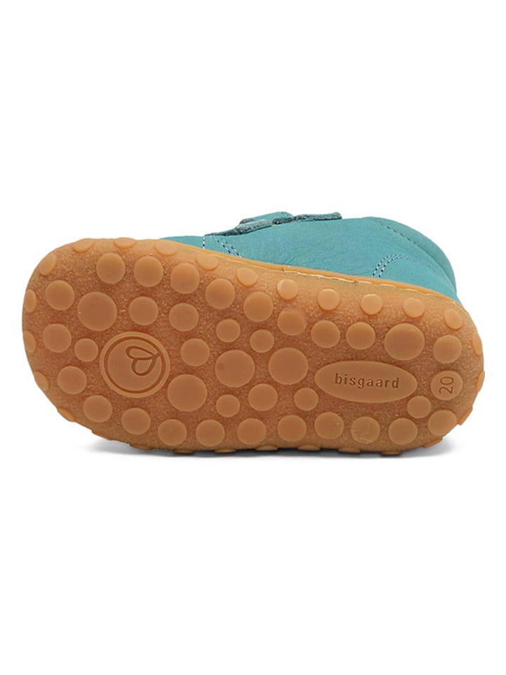 bisgaard Leder-Lauflernschuhe in Türkis günstig kaufen