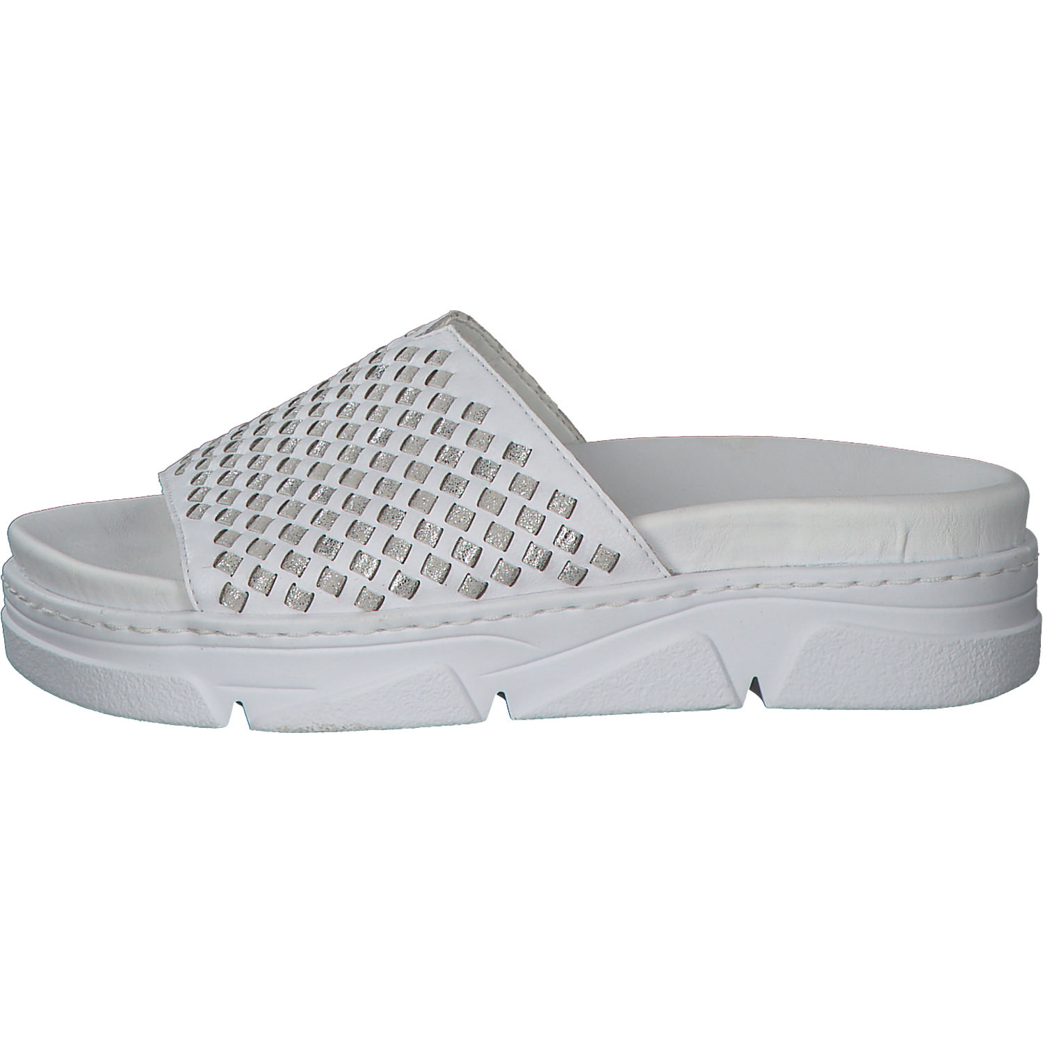 Rieker 62198, Pantoletten & Badeschuhe, Damen, Weiß