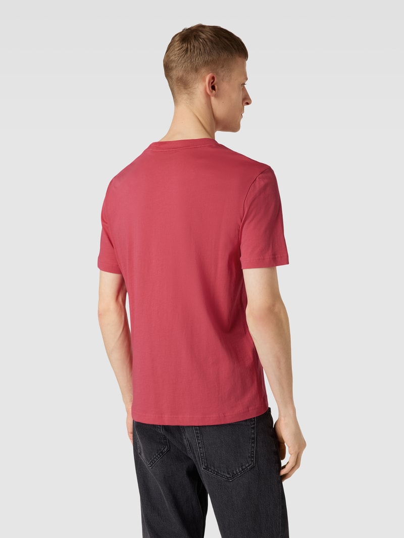 T-Shirt mit Label-Print Modell 'Tee' in pink