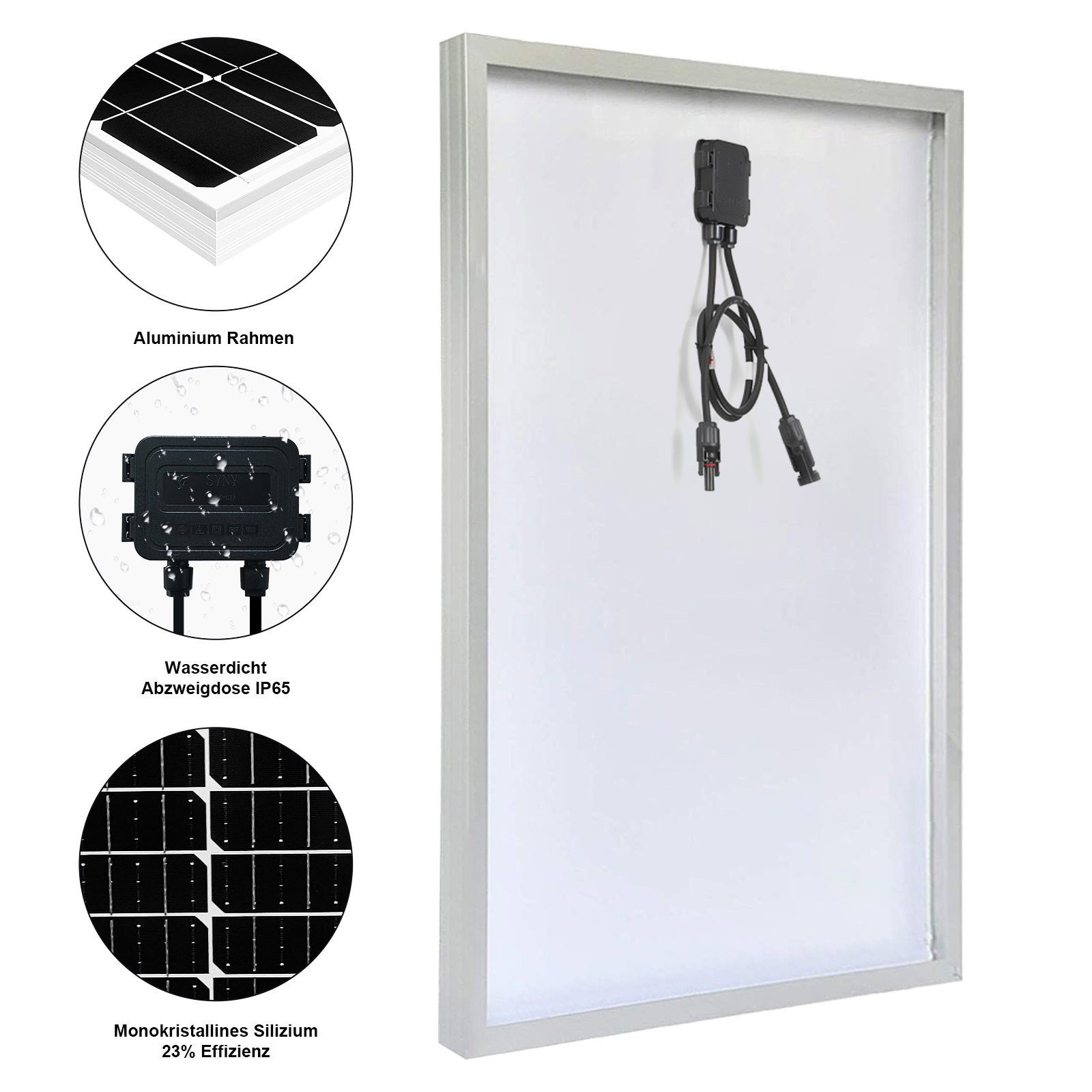GLIESE Solarmodul 2 Stücken 120W Solarpanel, 240,00 W, Monokristallin, (Set, Solarmodul), hoher Wirkungsgrad in Kombination mitgeringem gewicht