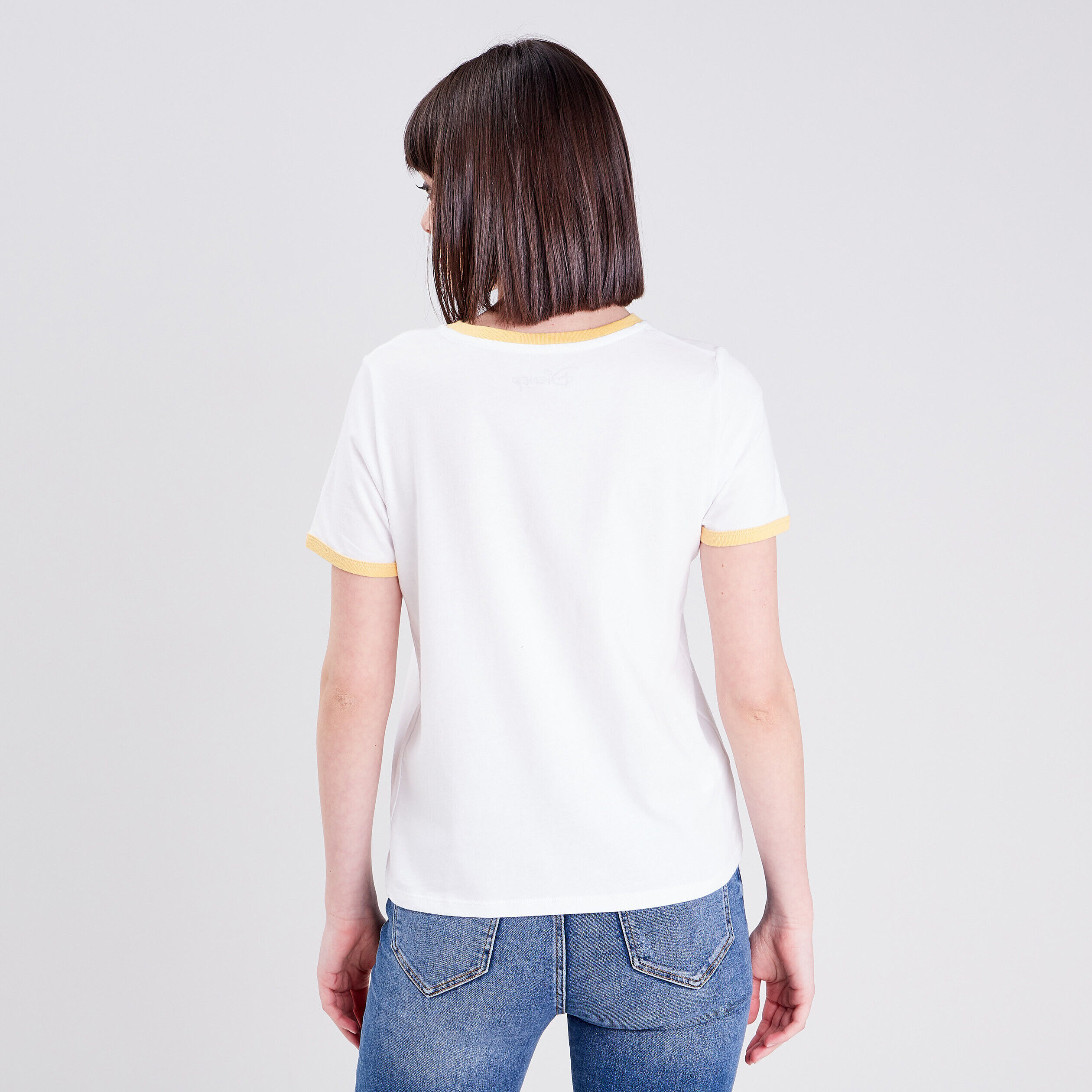 T-shirt manches courtes Mickey ecru femme | Cache Cache