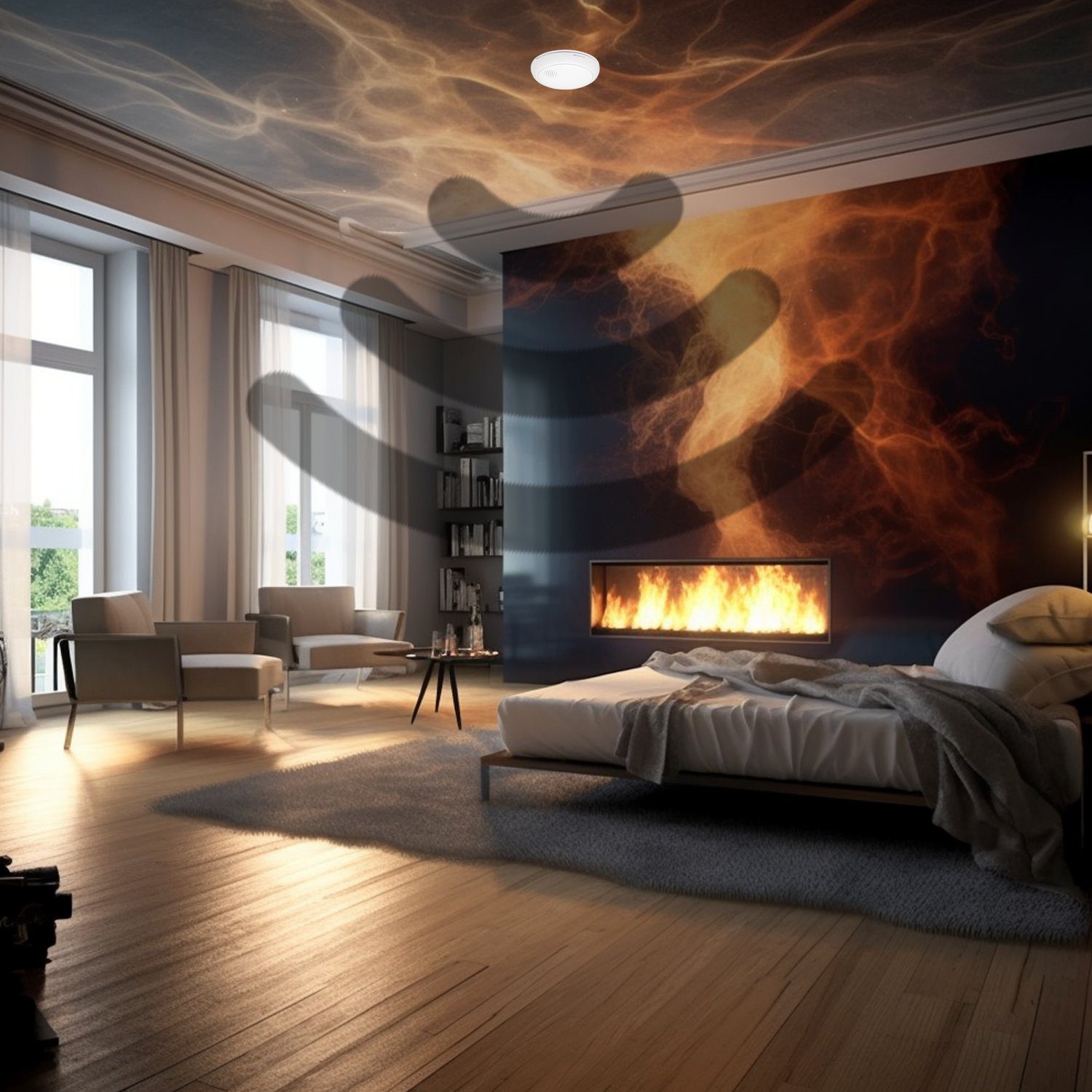 XCOAST SMART HOME 85dB WLAN Rauchmelder (INNEN, WEISS, ALARMBENACHRICHTIGUNG AUF DAS HANDY, KEIN HUB NÖTIG, SMART LIFE APP STEUERUNG, 5 JAHRE BATTERIELAUFZEIT)