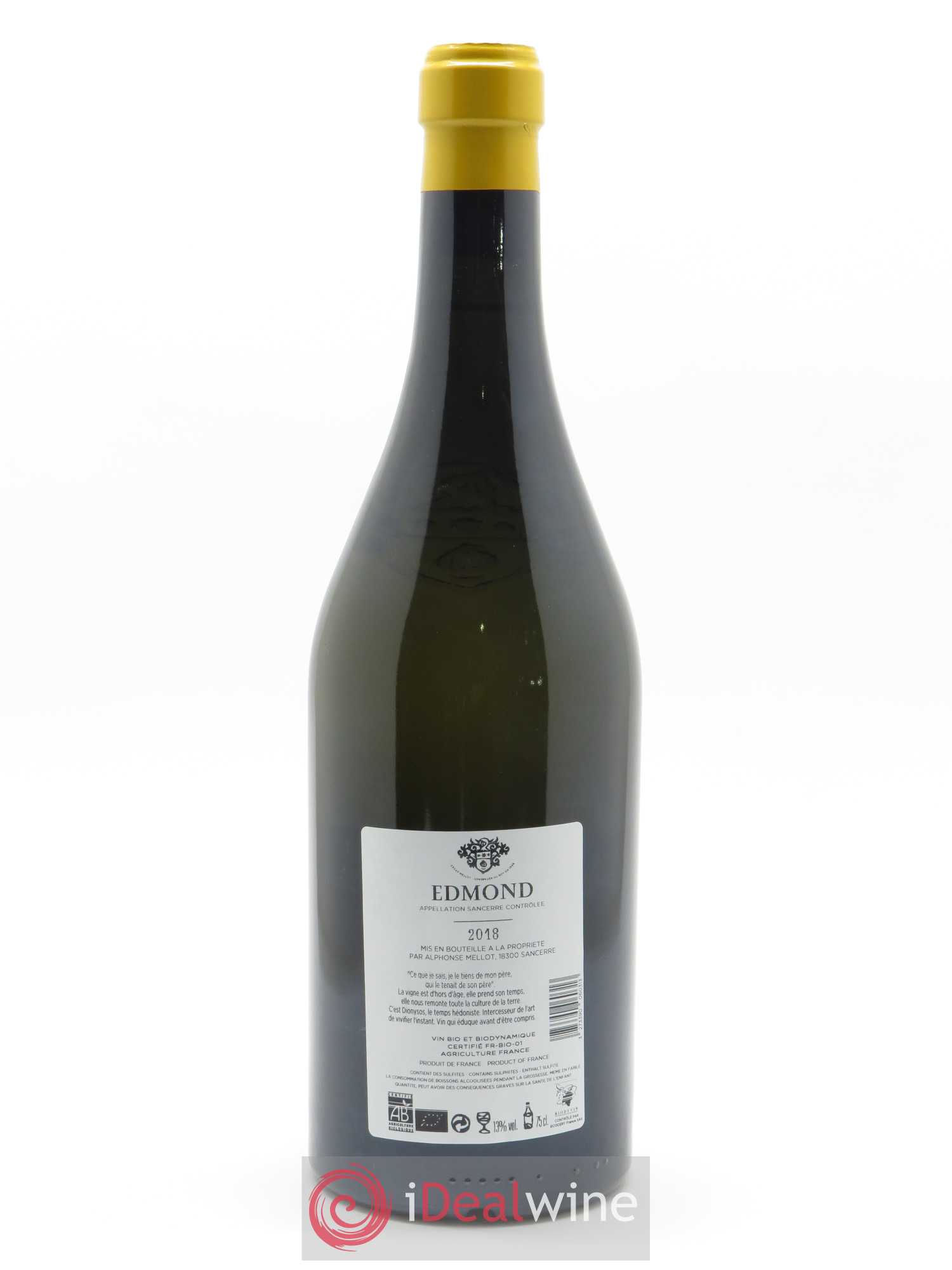 Sancerre Cuvée Edmond Alphonse Mellot  2018 - Lot de 1 Bouteille