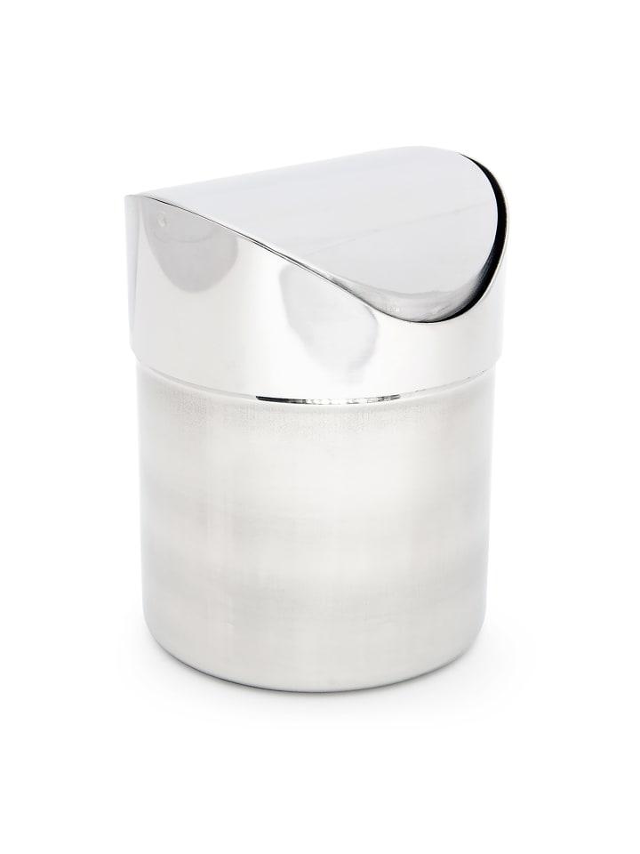 relaxdays Tischabfallbehälter in Silber - (H)15,5 x Ø12 cm günstig kaufen onesize