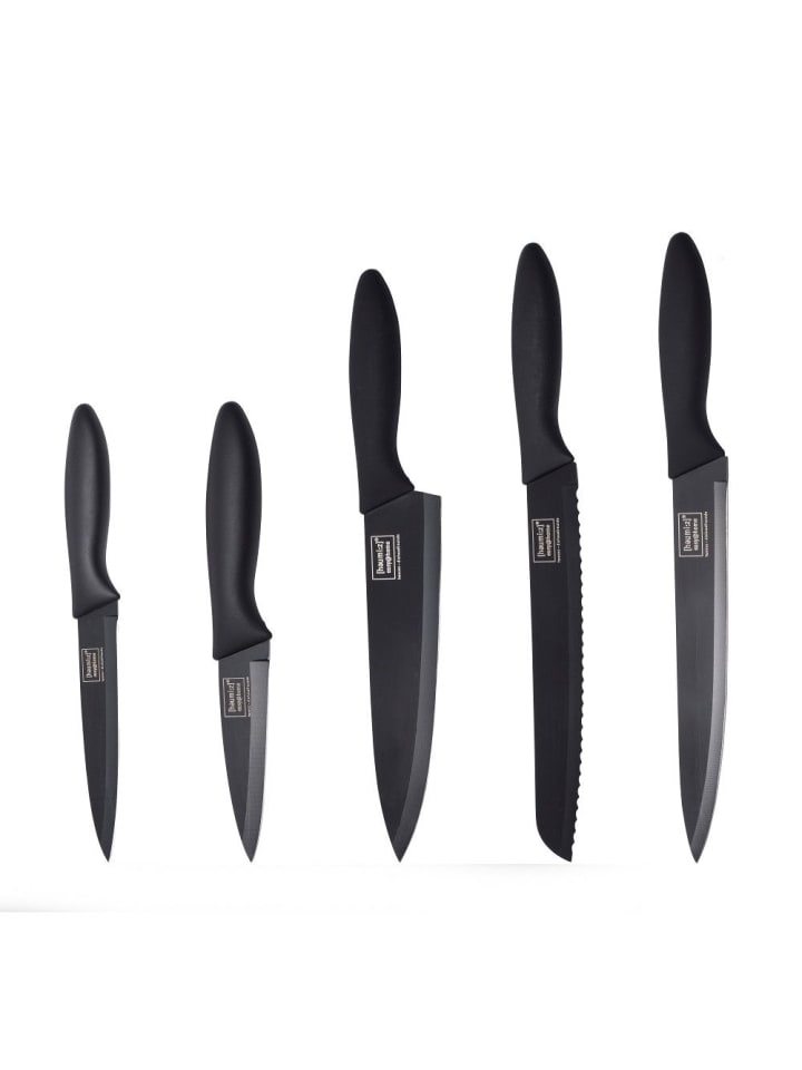 homiez 5er-Set: Messer-Set in schwarz günstig kaufen onesize