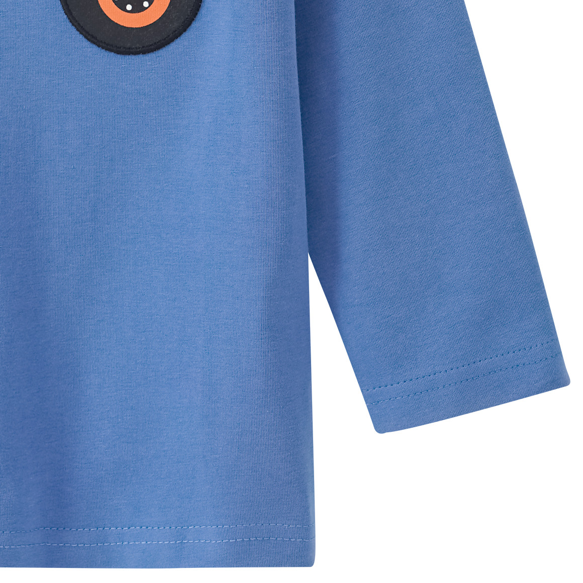 Kinder Langarmshirt mit Trecker-Applikation