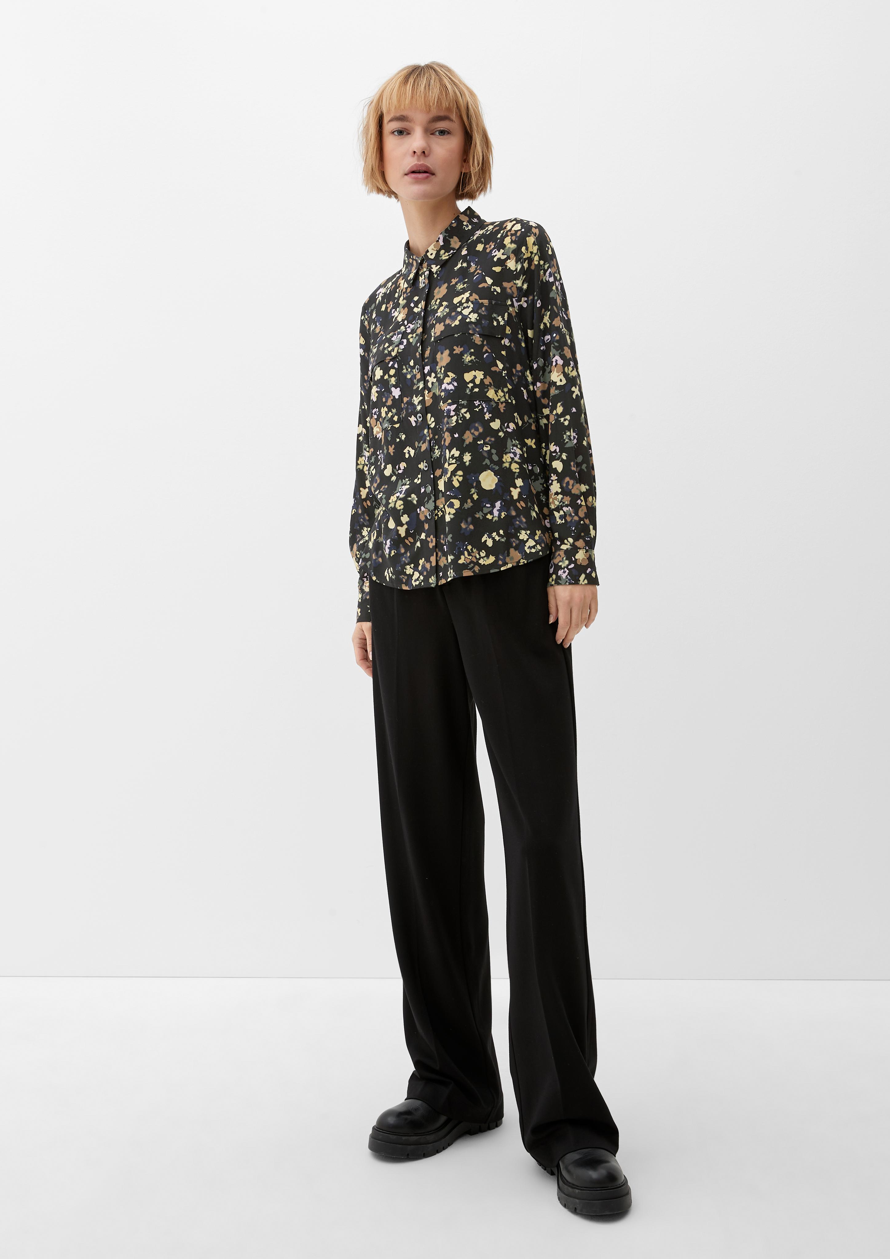 Viskose-Bluse mit Alloverprint  2120833-99A0