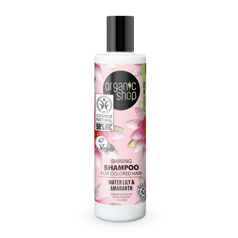 organic shop Shampoing cheveux colorés Nénuphar Amarante Vegan Naturel Shampoing